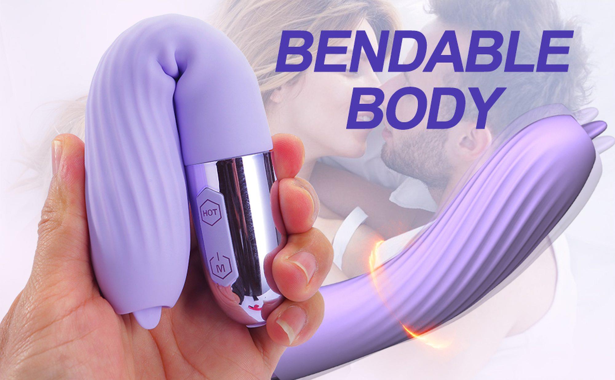 Wibrator-Silicone Vibrator Usb, 10 Vibration Modes, Heating