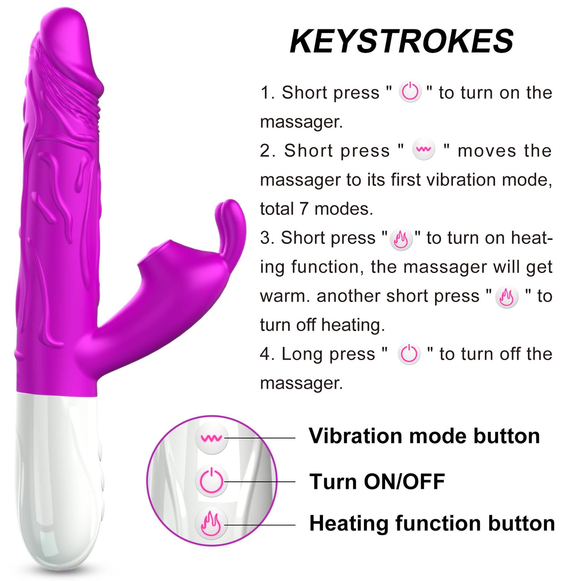 Wibrator-Silicone, Vibrator Usb, 7 Vibration Modes, Heating