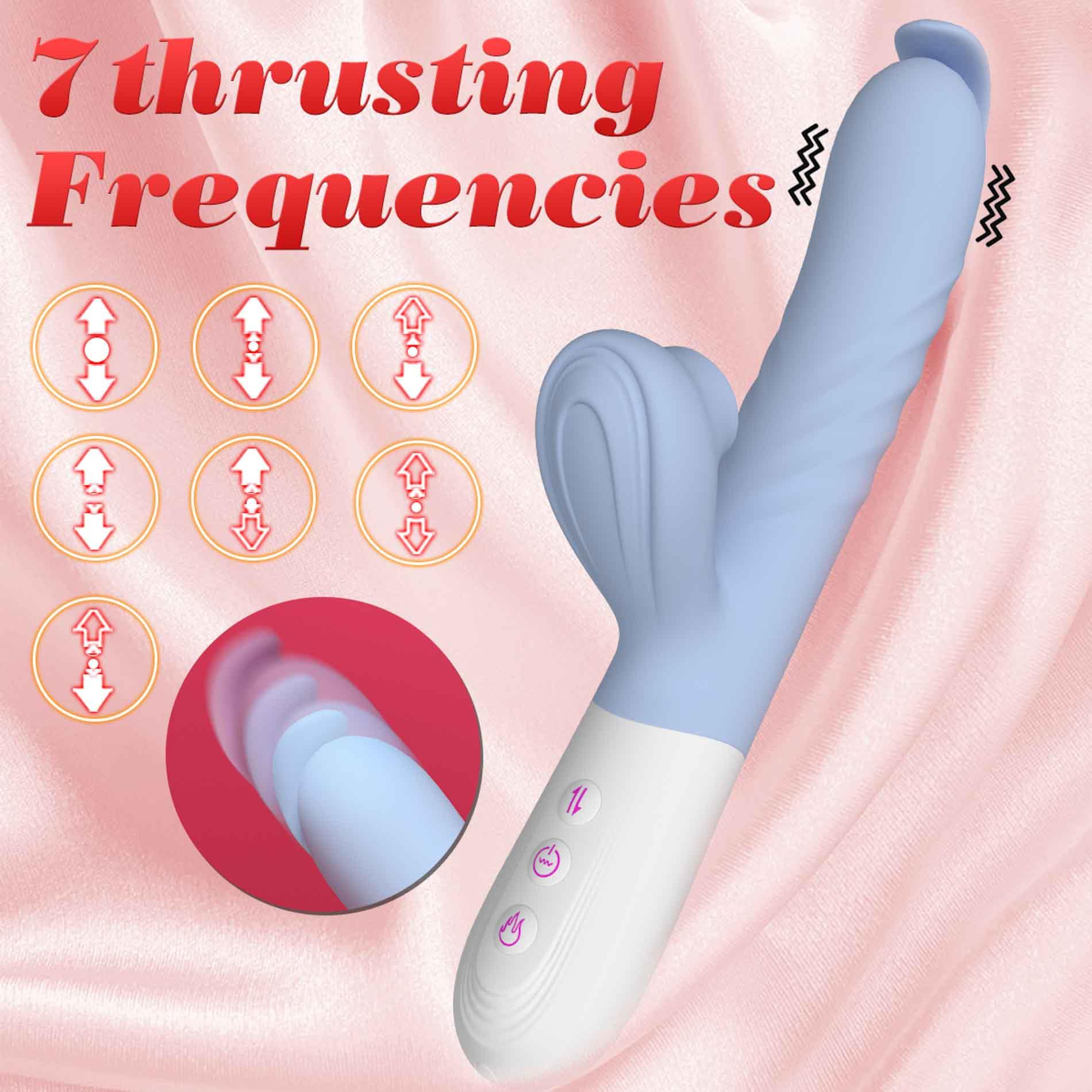 Silicone Vibrator 7 Powerful Modes - Flapping And 7 ThrustingHeating