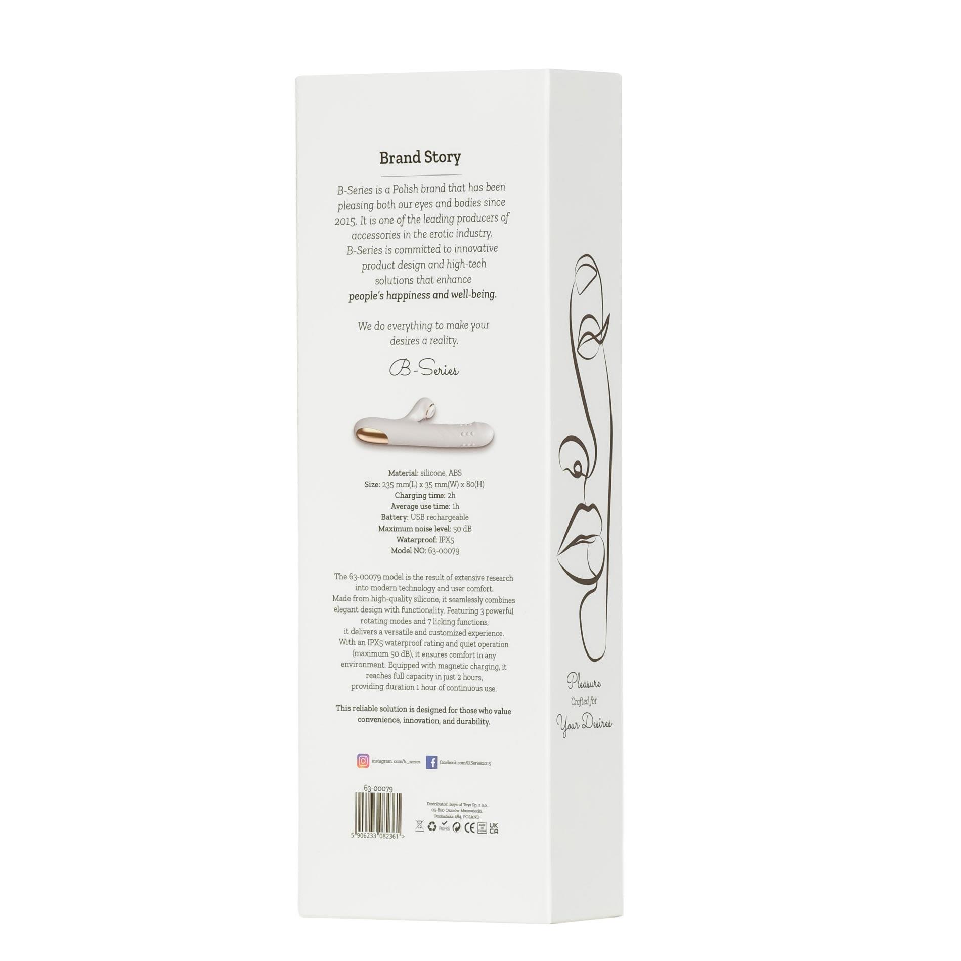 Silicone Vibrator - 3 Rotating Functions And 7 Licking Functions