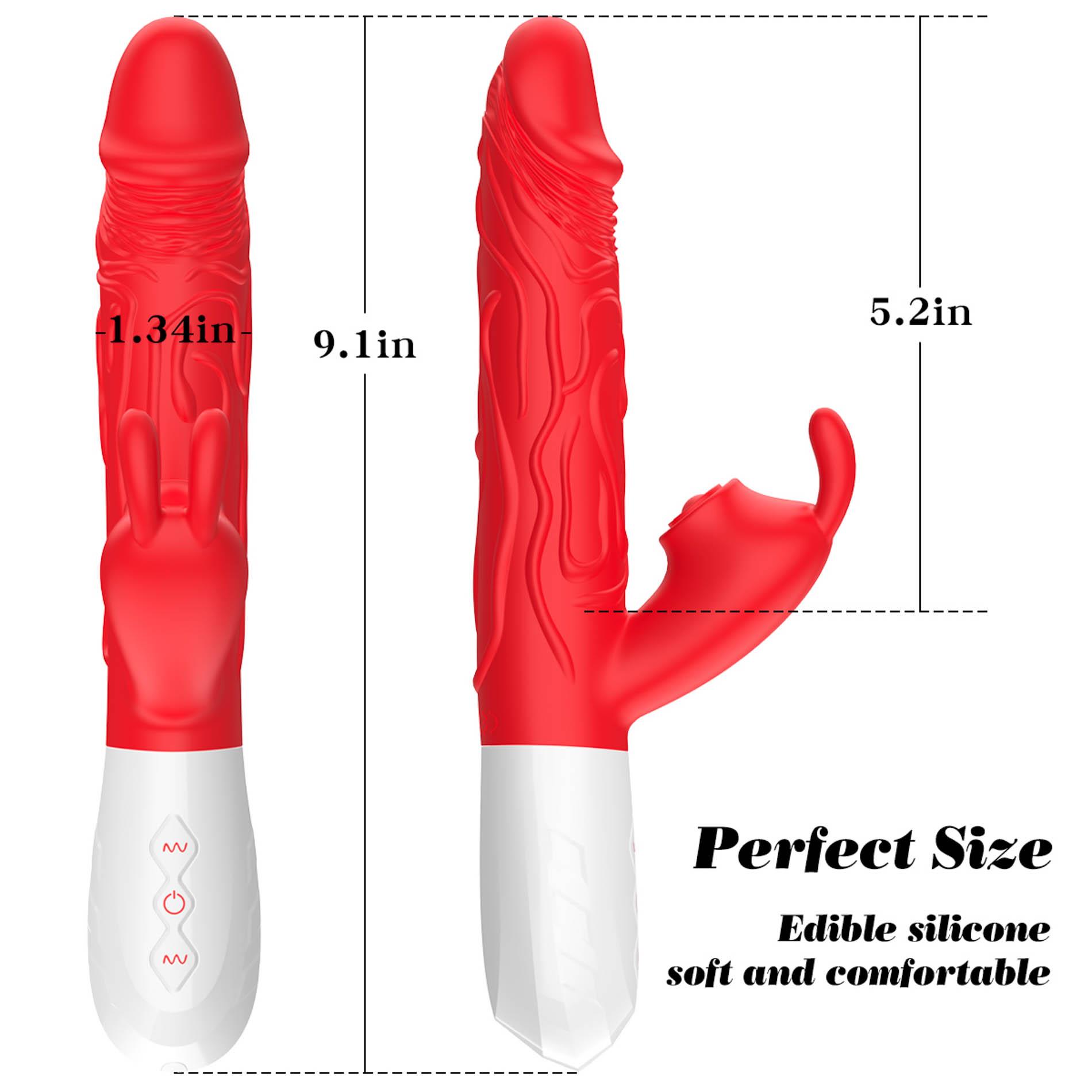 Silicone Vibrator 7 Vibration Modes -10 Thrusting And7 Flapping