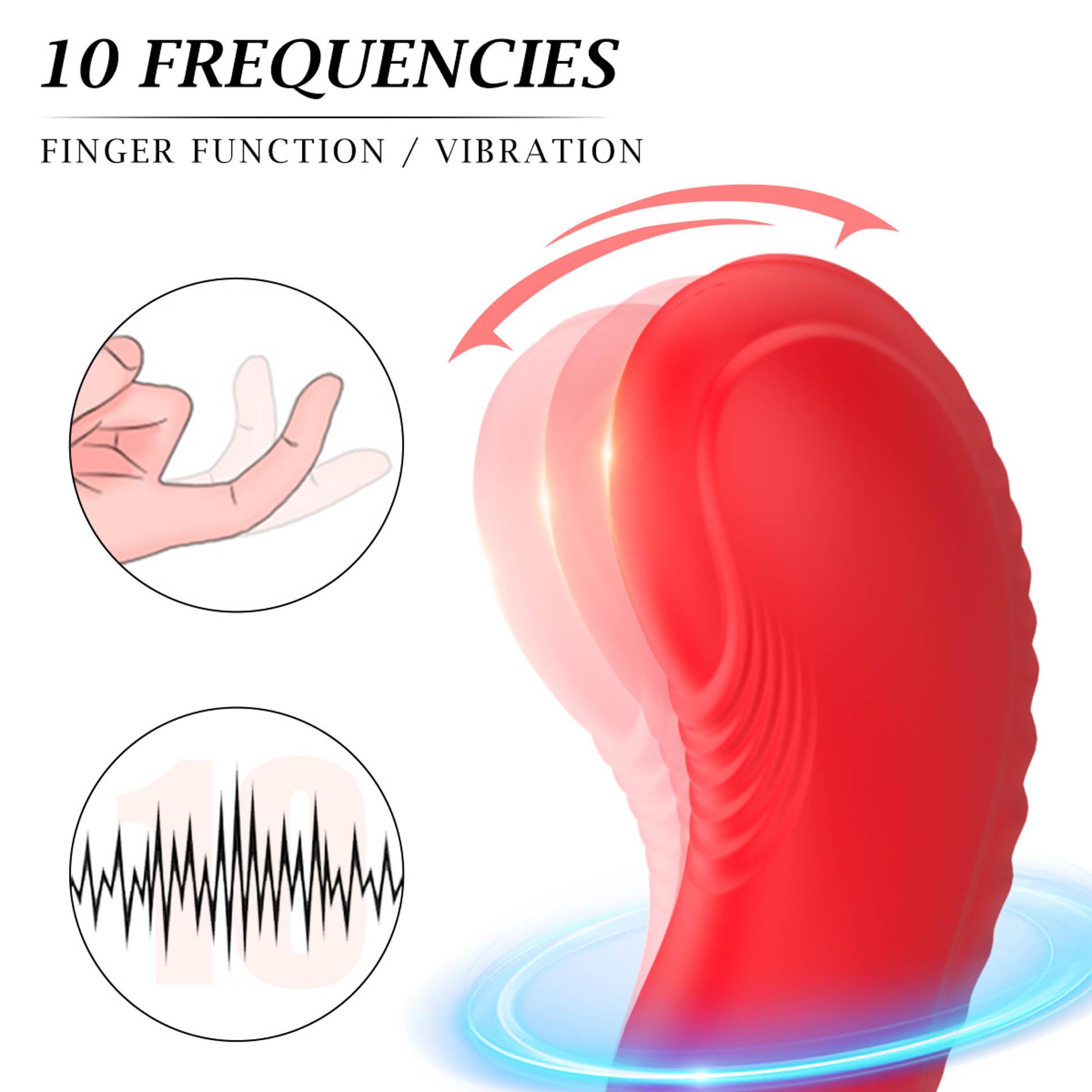 Silicone Vibrator 3 Speeds, 6 Frequencies,Finger Function,Heating + App