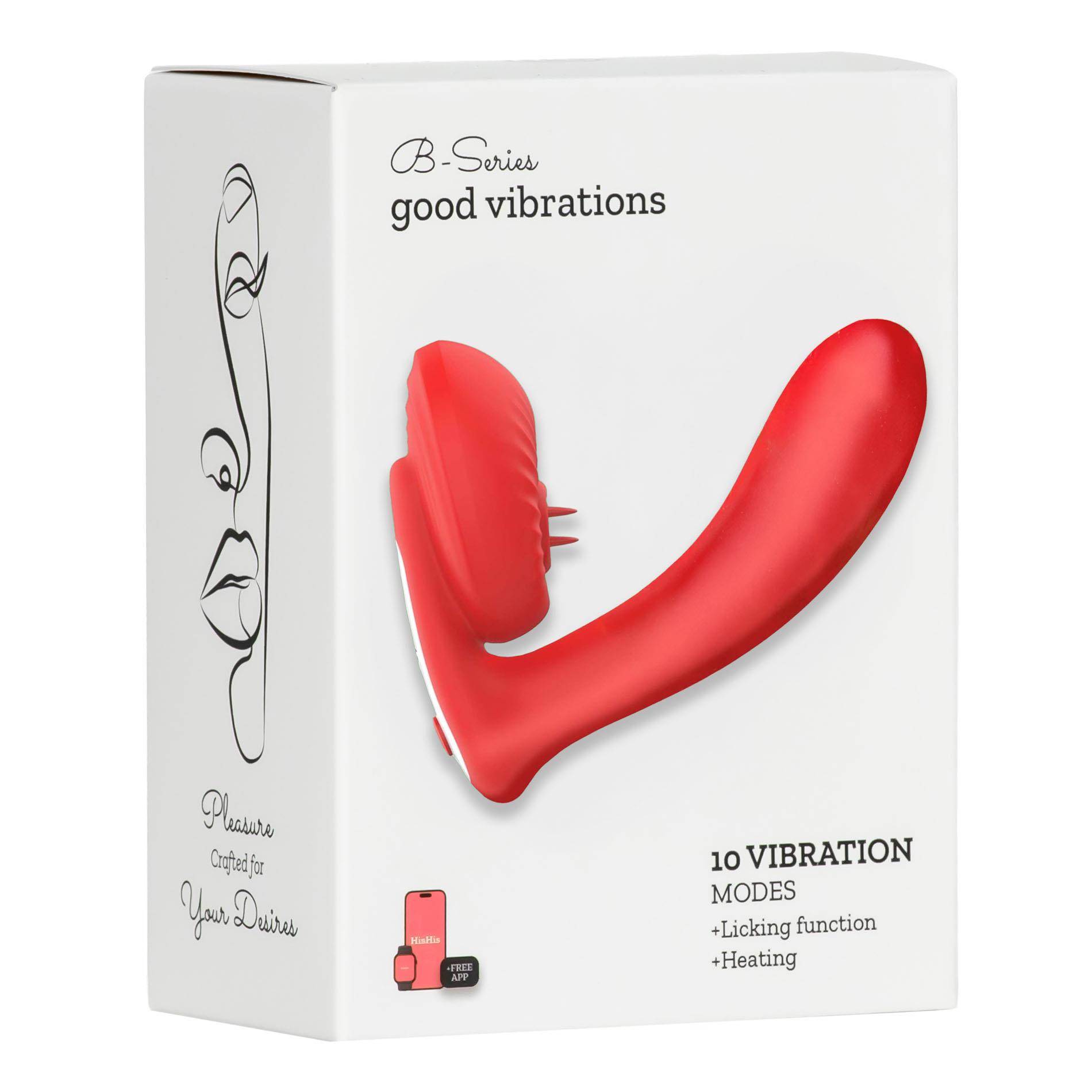 Silicone Vibrator 10 Vibration Modes, Licking, Heating + App Control