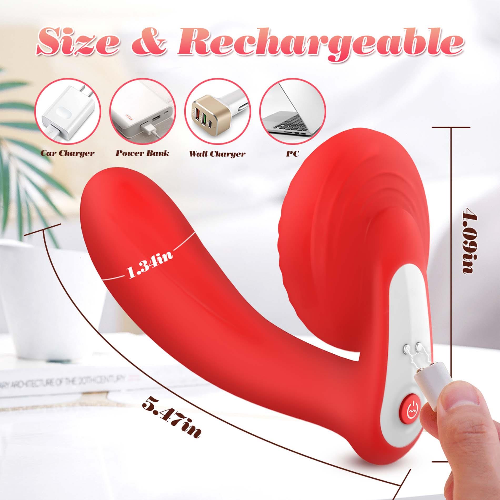 Silicone Vibrator 10 Vibration Modes, Licking, Heating + App Control