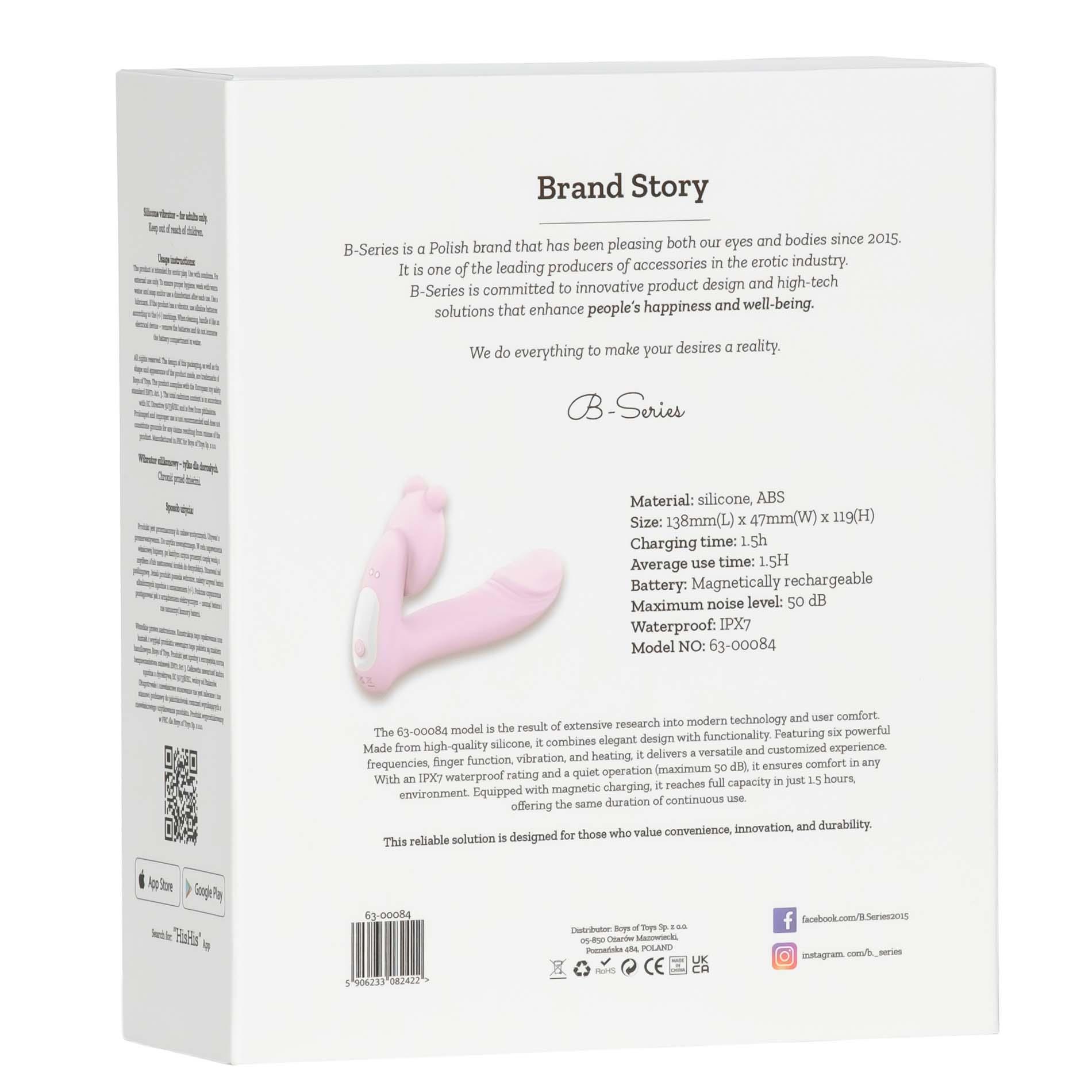 Silicone Vibrator 3 Speeds, 6 FrequenciesFinger Function, Heating + App