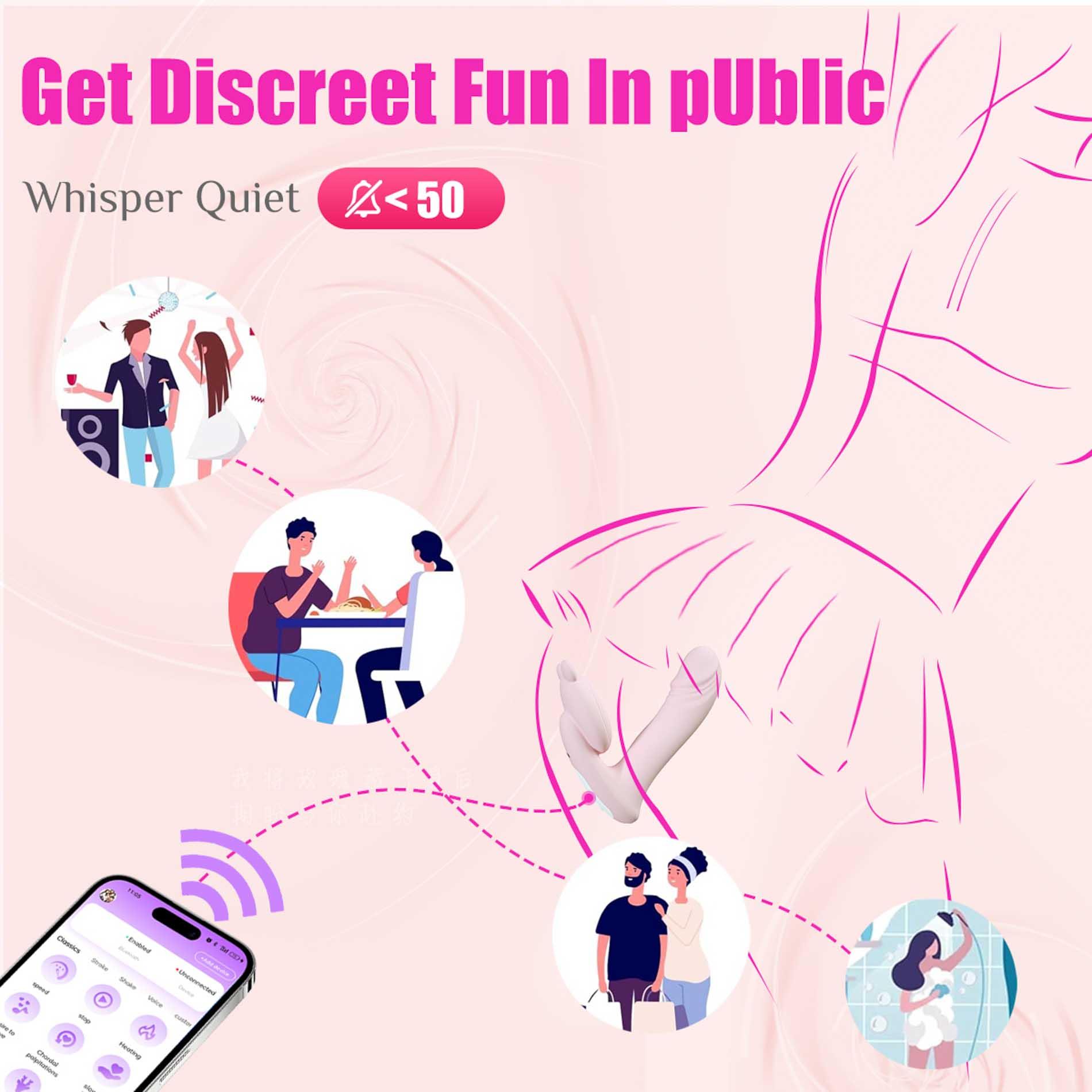 Silicone Vibrator 3 Speeds, 6 FrequenciesFinger Function, Heating + App