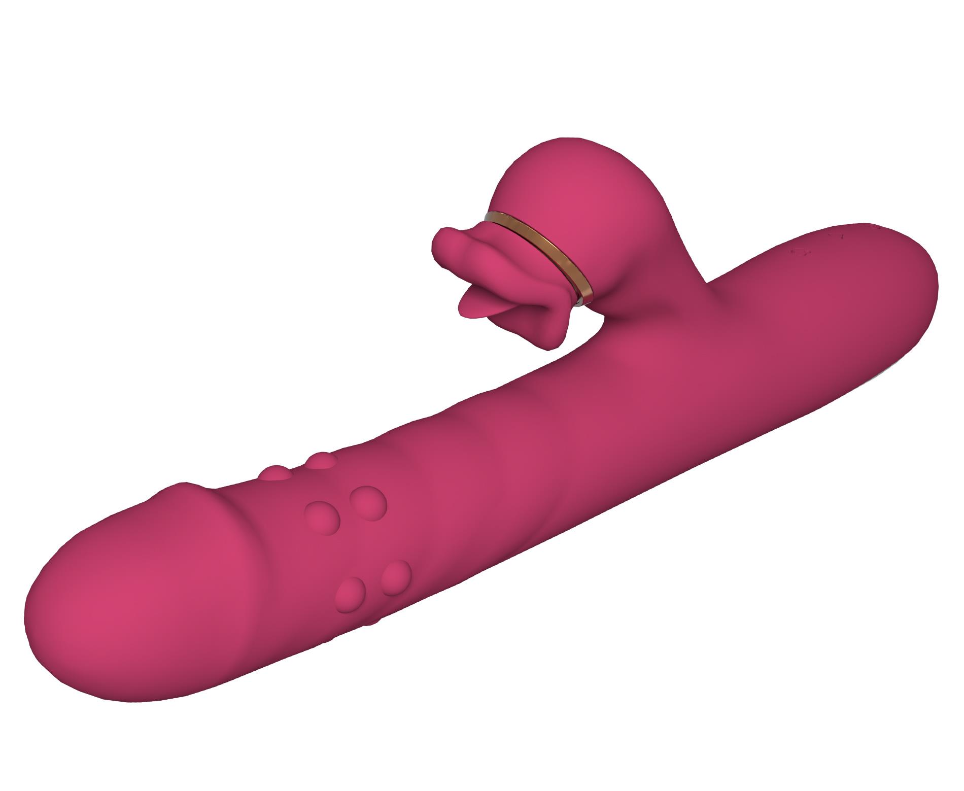 Silicone Vibrator - 7 Rotating Functions And 7 Licking Functions