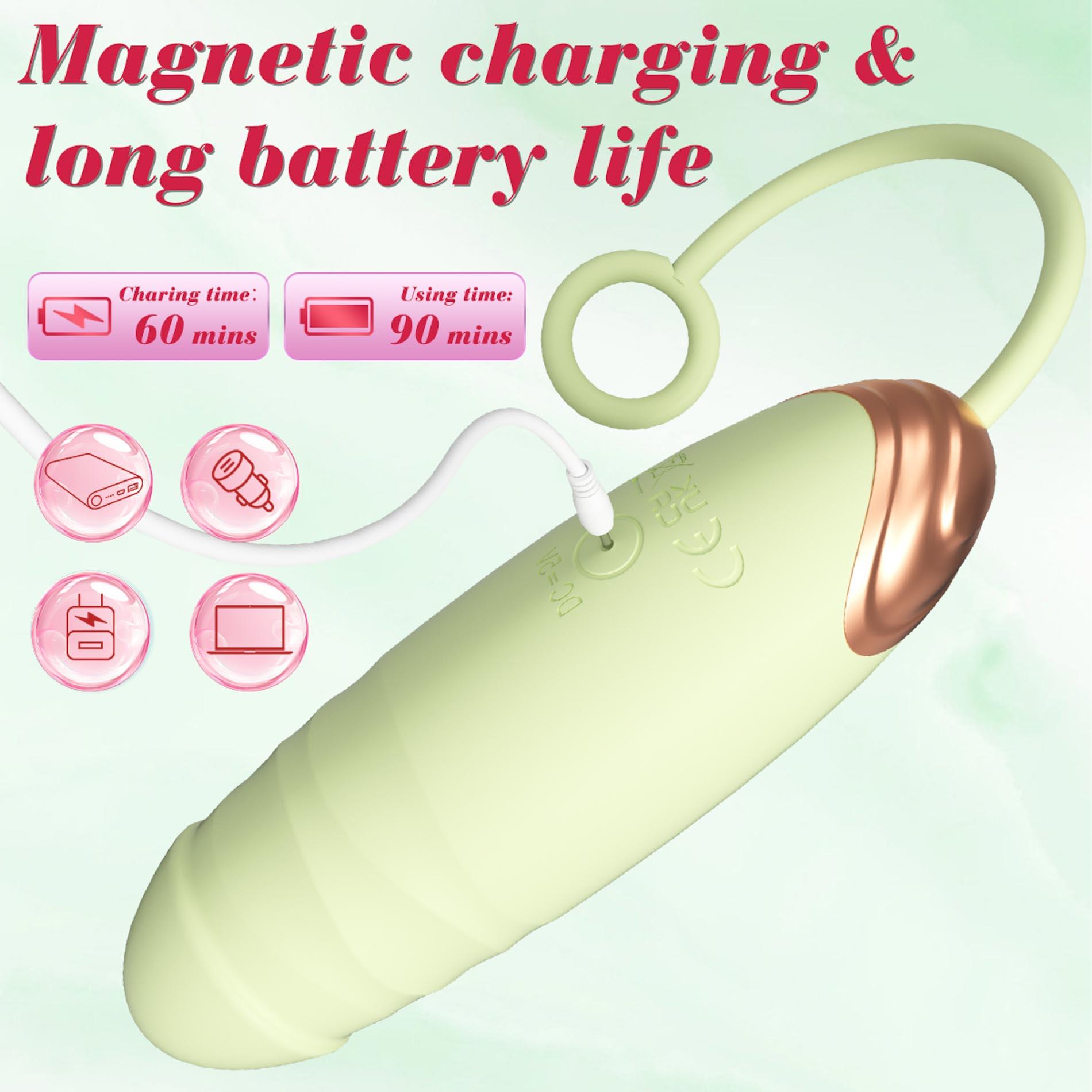 Vibrating Silicone Love Egg Usb 7 Vibration And Thrust Functions / Remote