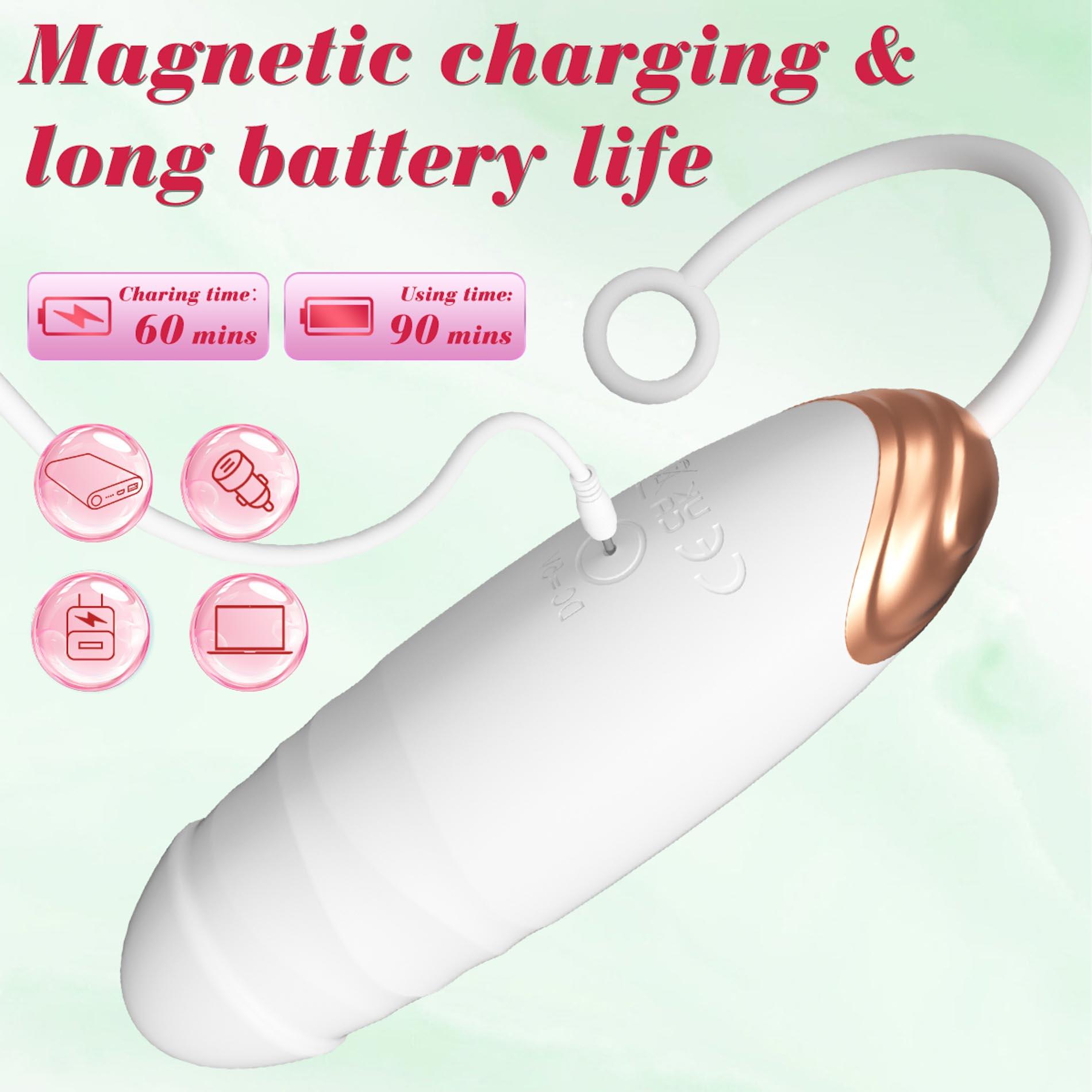 Vibrating Silicone Love Egg Usb 7 Vibration And Thrust Functions / Remote