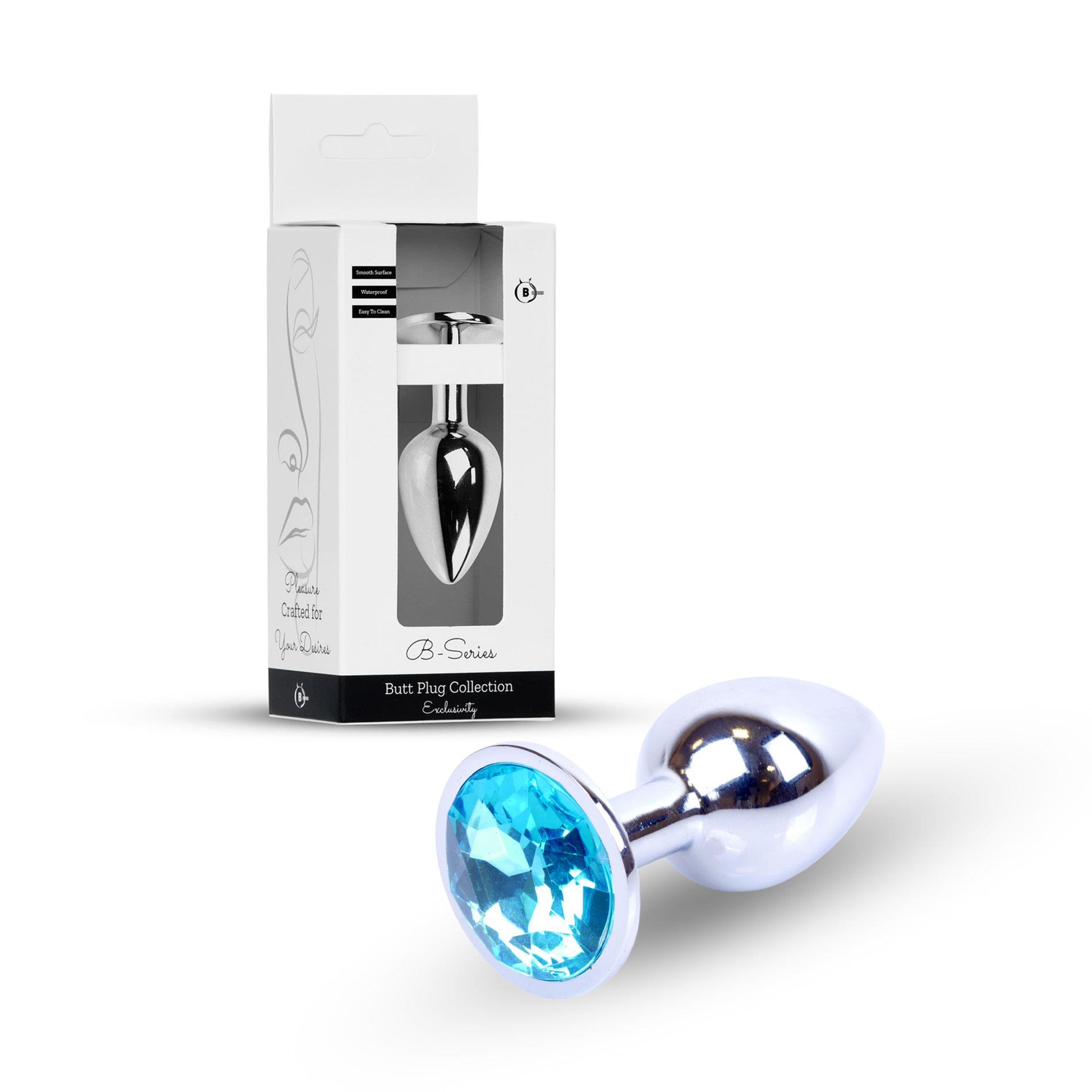 Plug-Jewellery Silver Plug- Light Blue