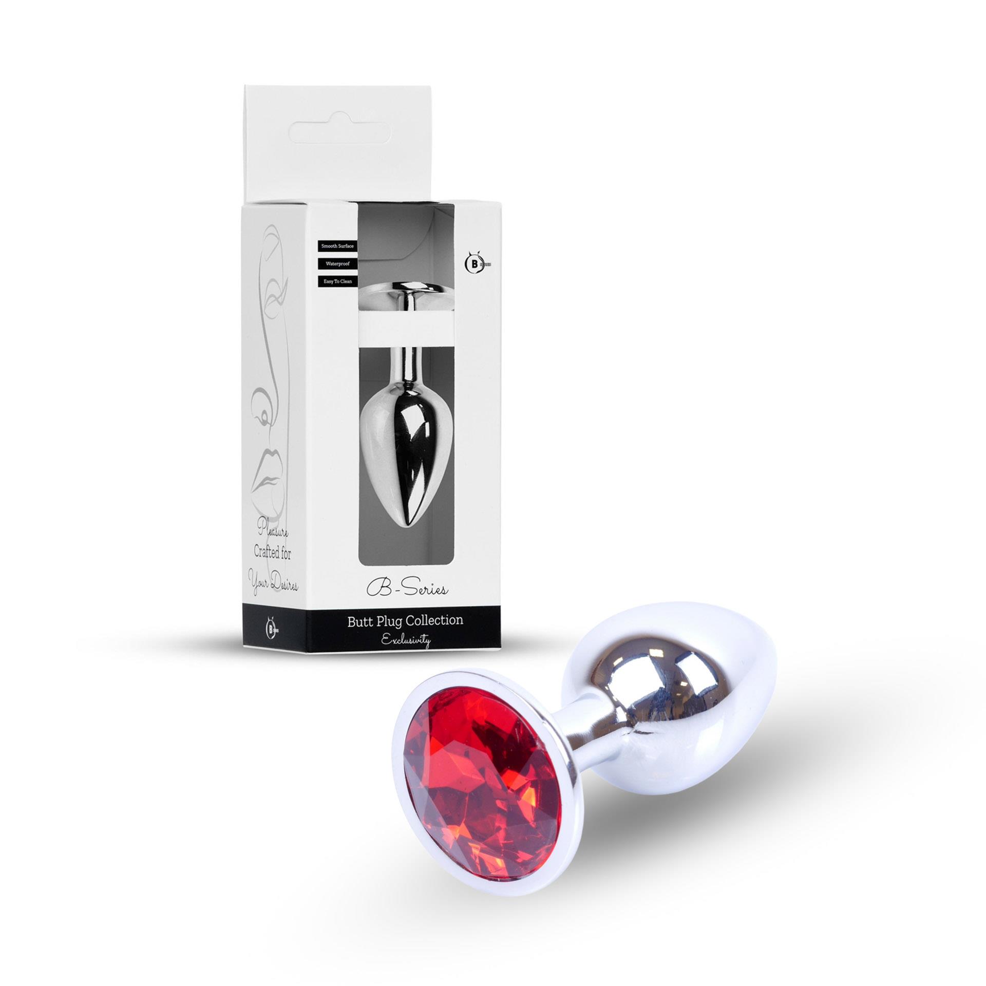 Plug-Jewellery Silver Plug- Red