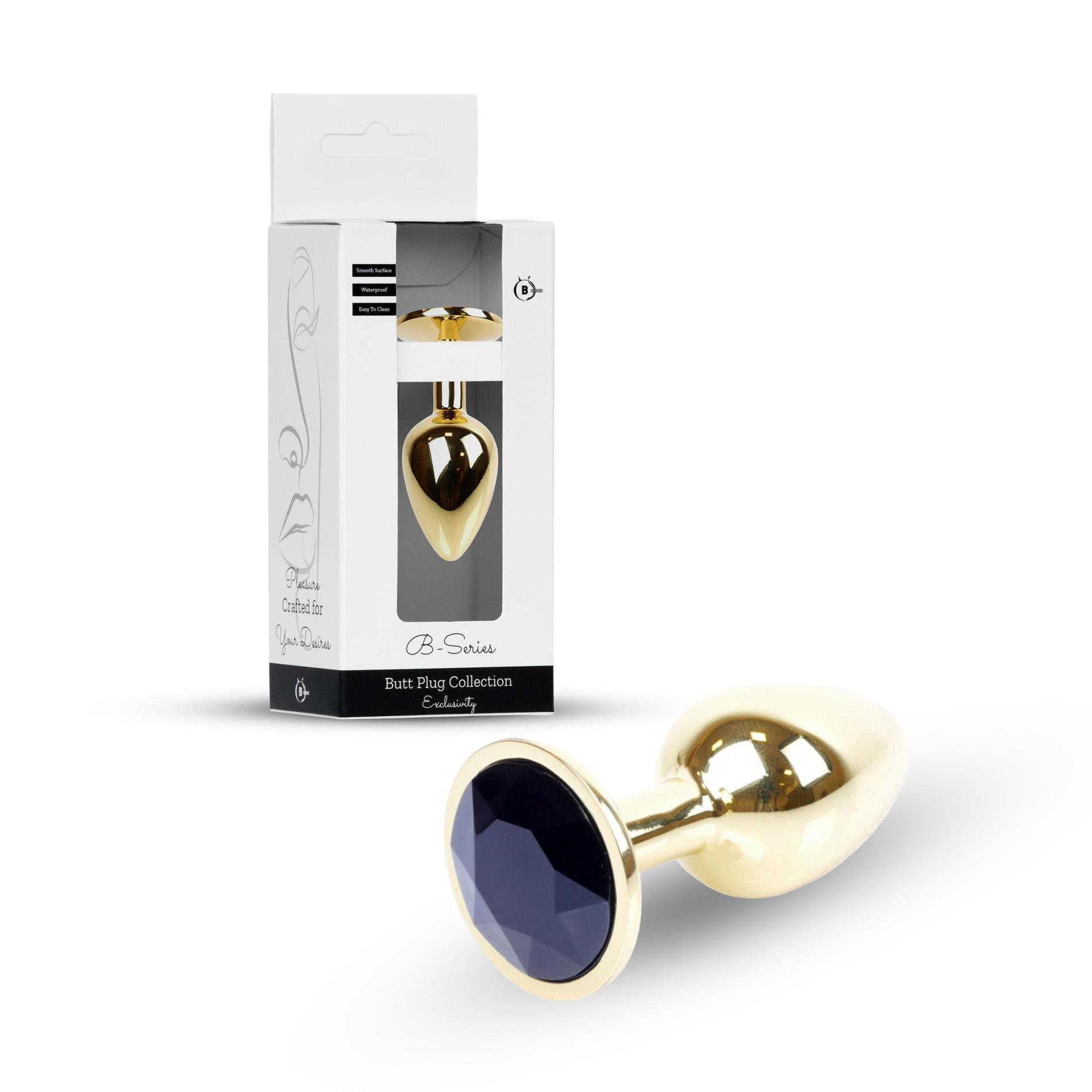 Plug-Jewellery Gold Plug- Black