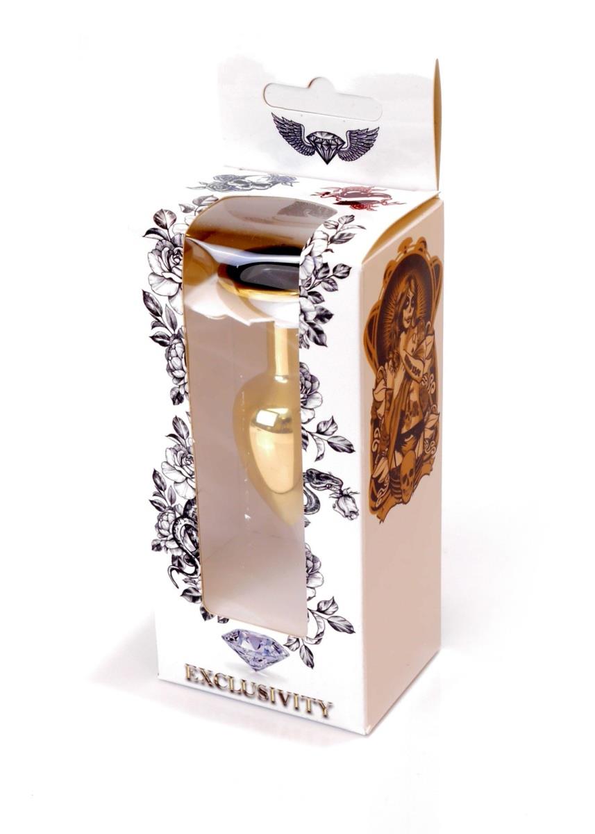 Plug-Jewellery Gold Plug- Black