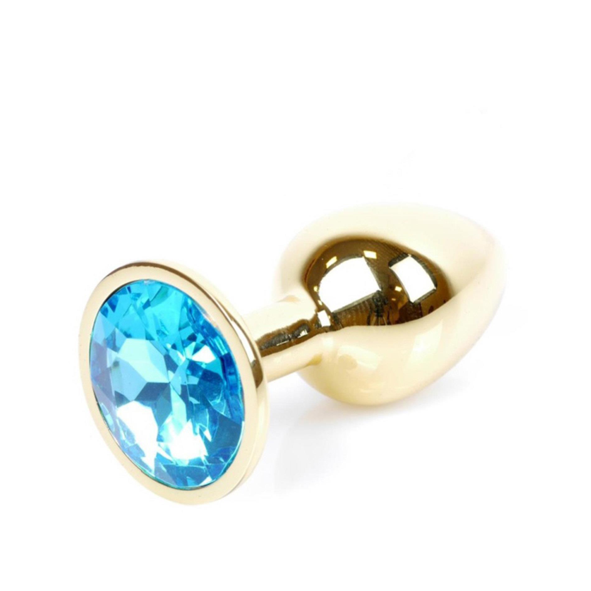 Plug-Jewellery Gold Plug- Light Blue
