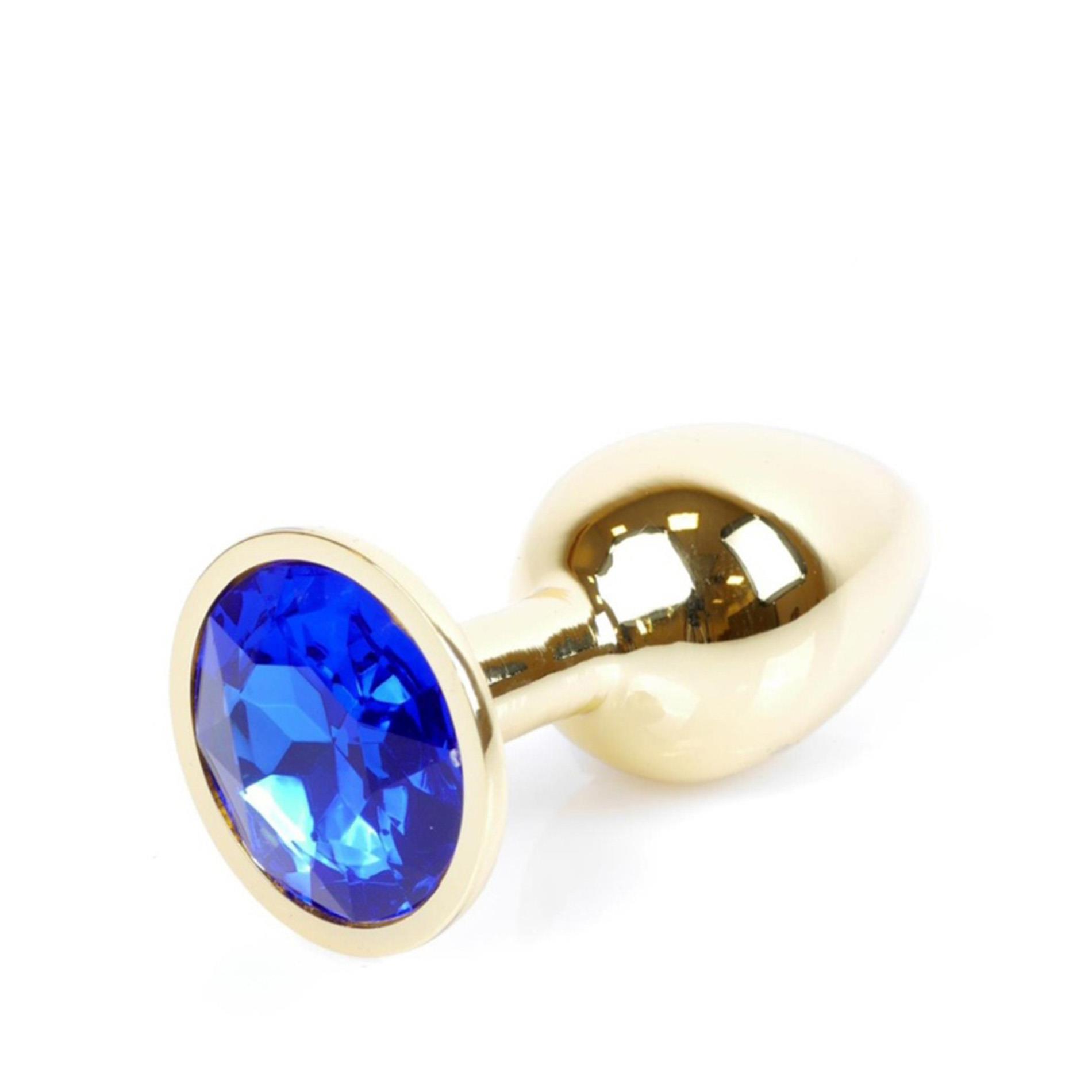 Plug-Jewellery Gold Plug- Dark Blue