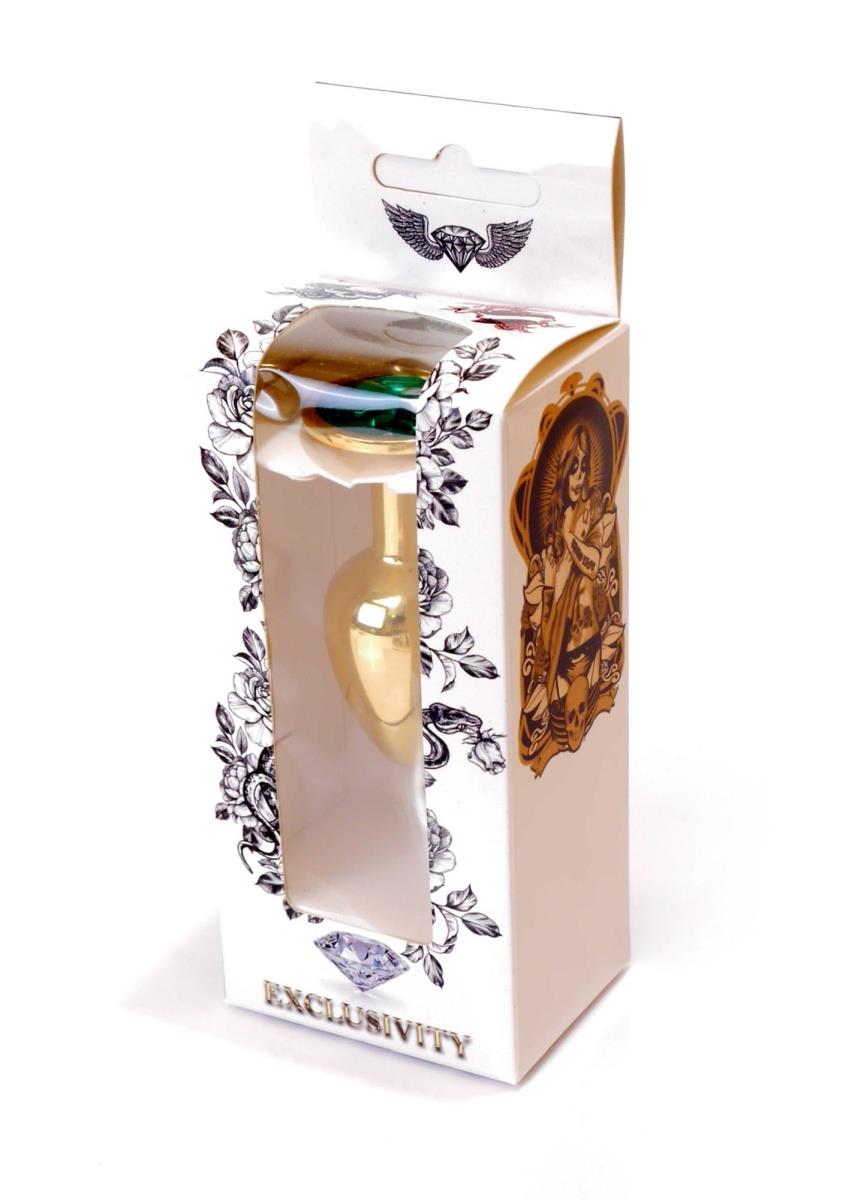 Plug-Jewellery Gold Plug- Green