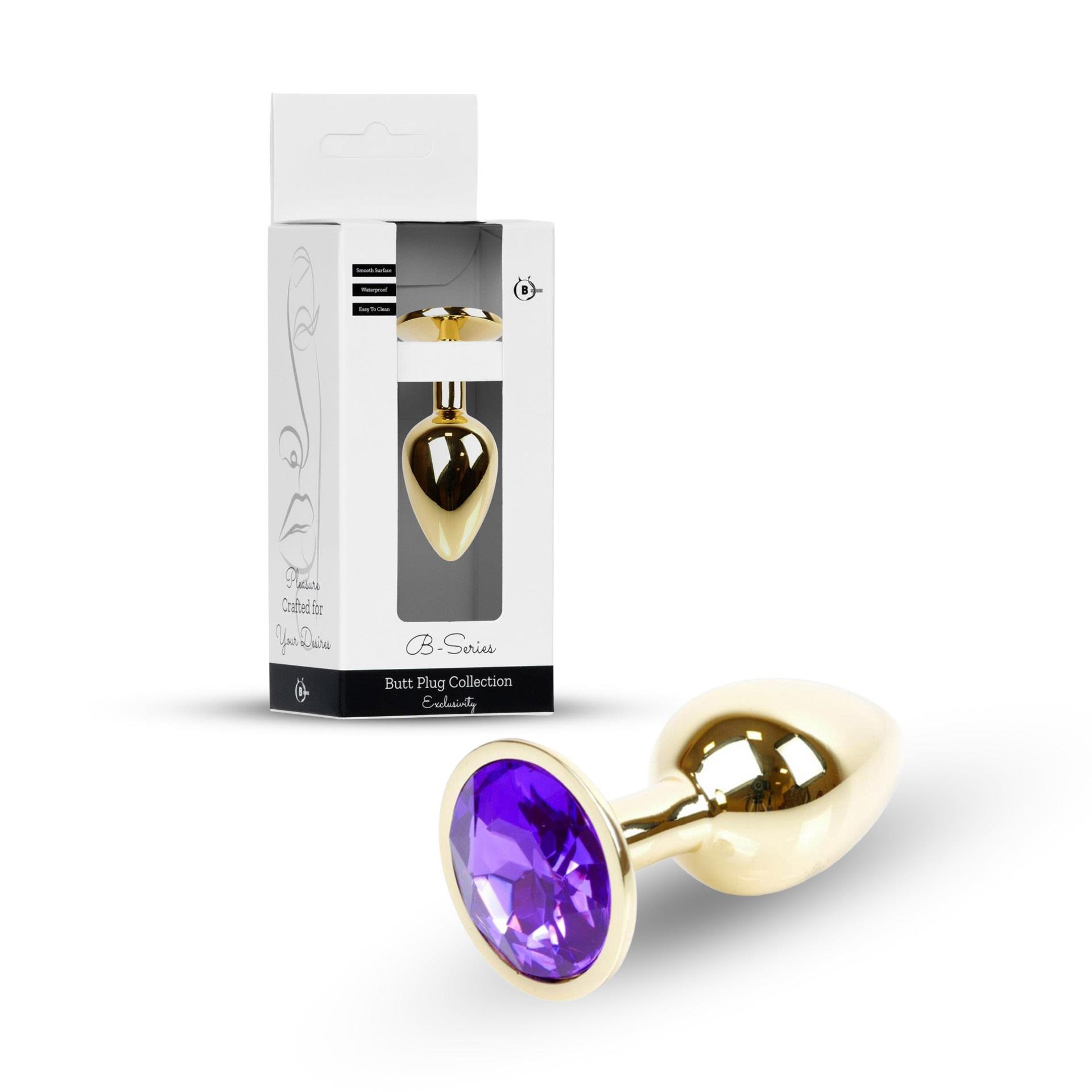 Plug-Jewellery Gold Plug- Purple