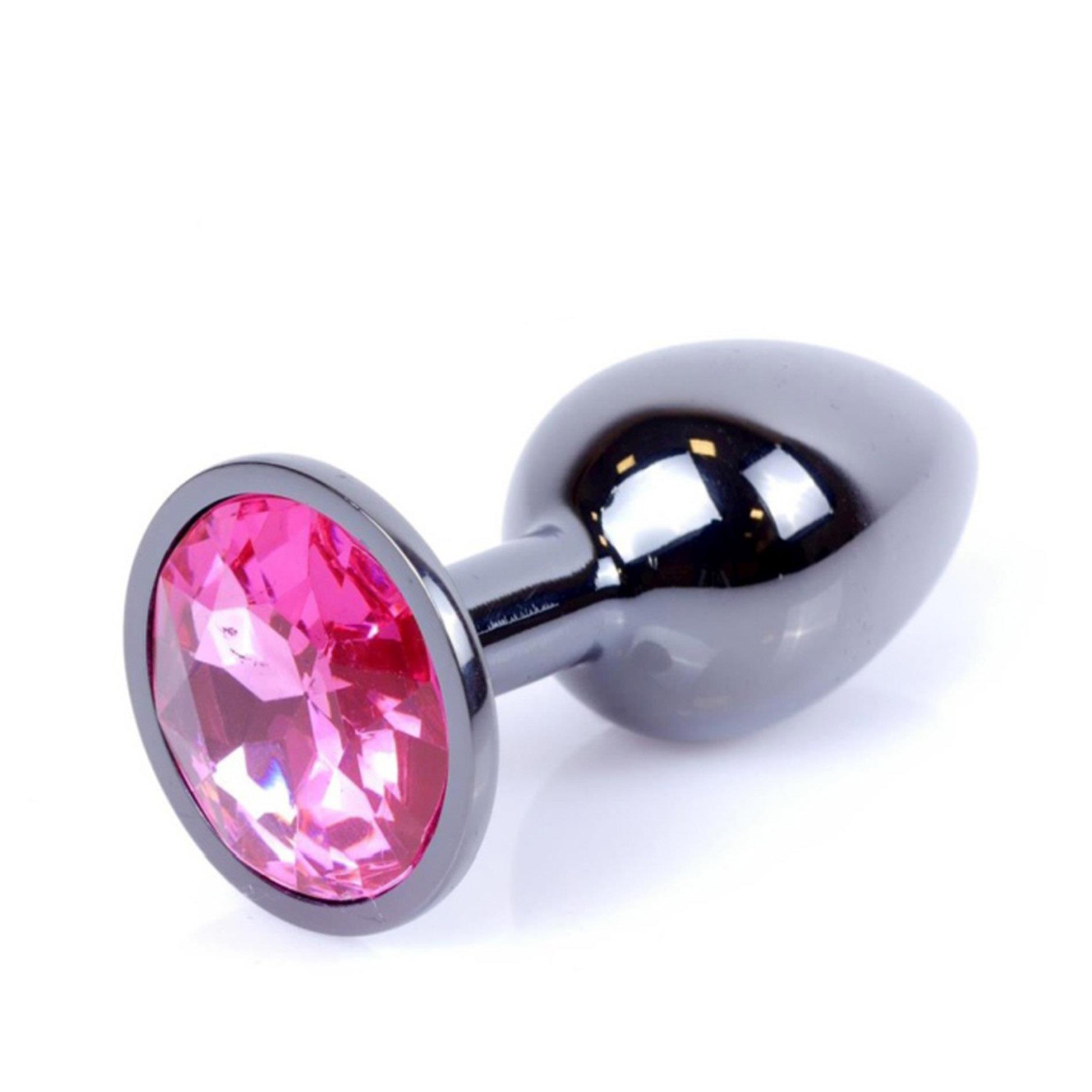 Plug-Jewellery Dark Silver Plug- Pink
