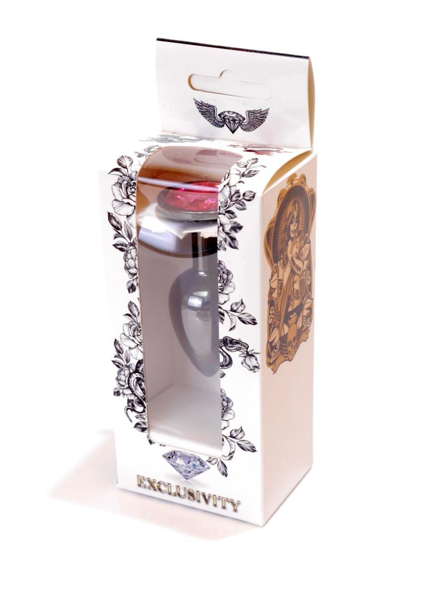 Plug-Jewellery Dark Silver Plug- Pink