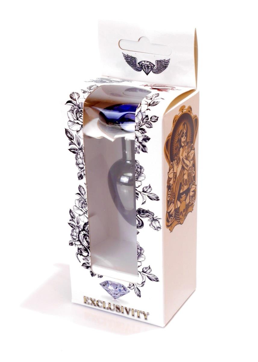 Plug-Jewellery Dark Silver Plug- Dark Blue