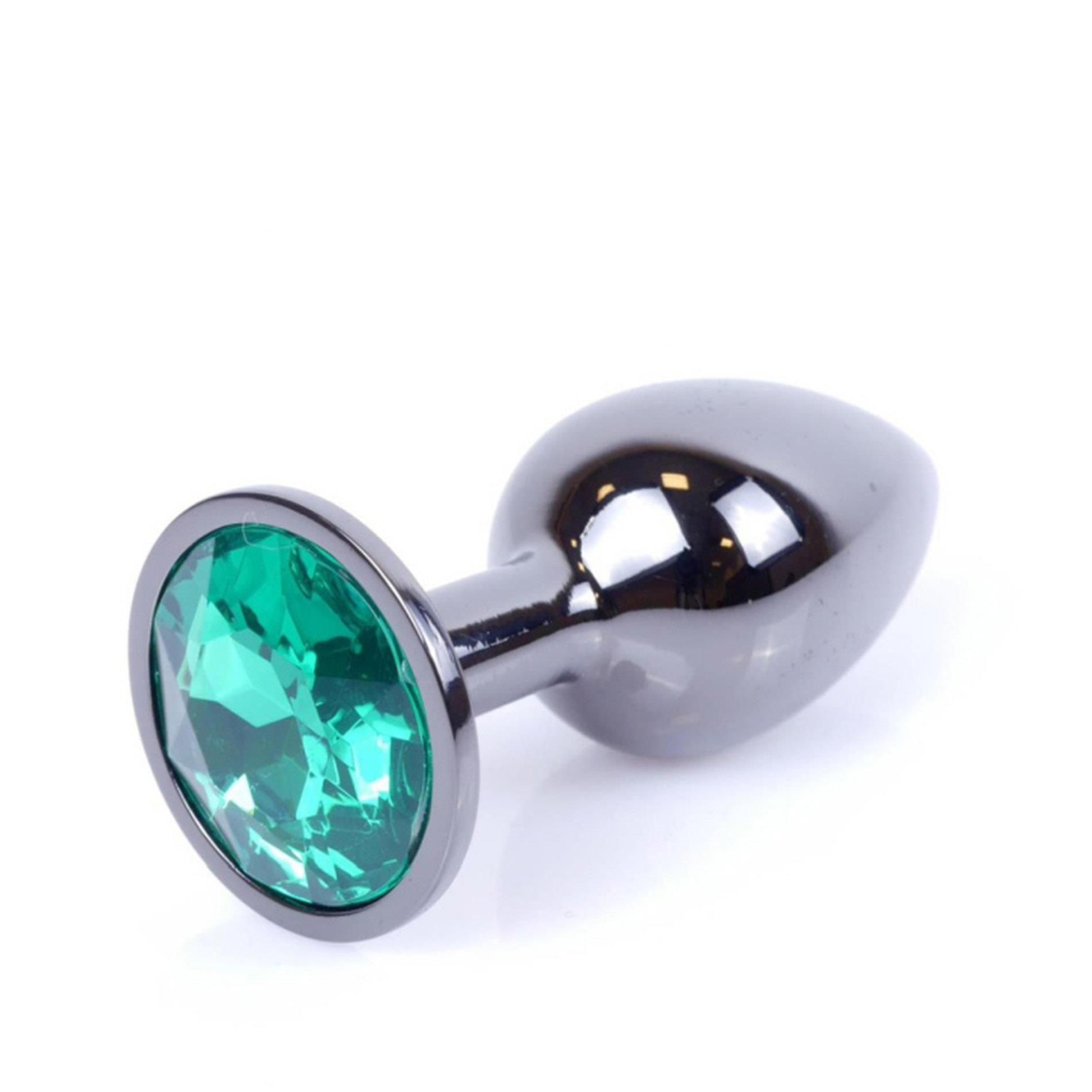 Plug-Jewellery Dark Silver Plug- Green