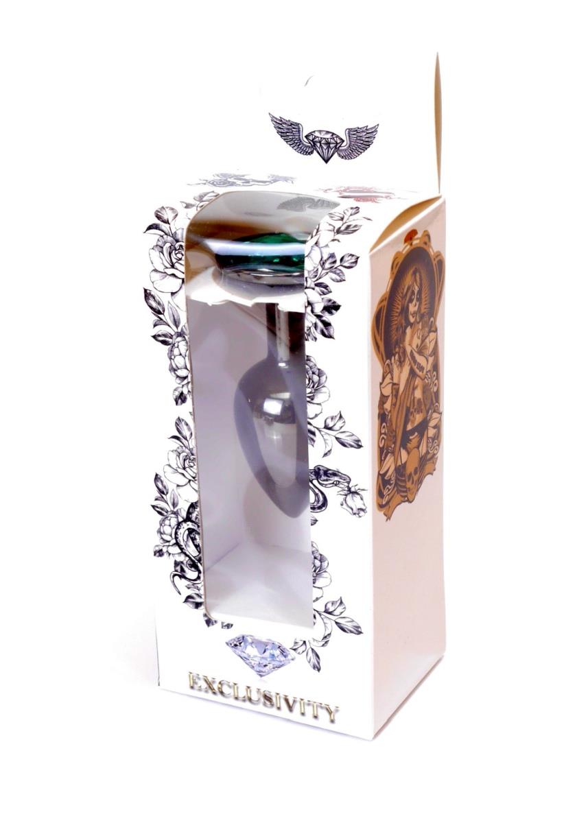 Plug-Jewellery Dark Silver Plug- Green