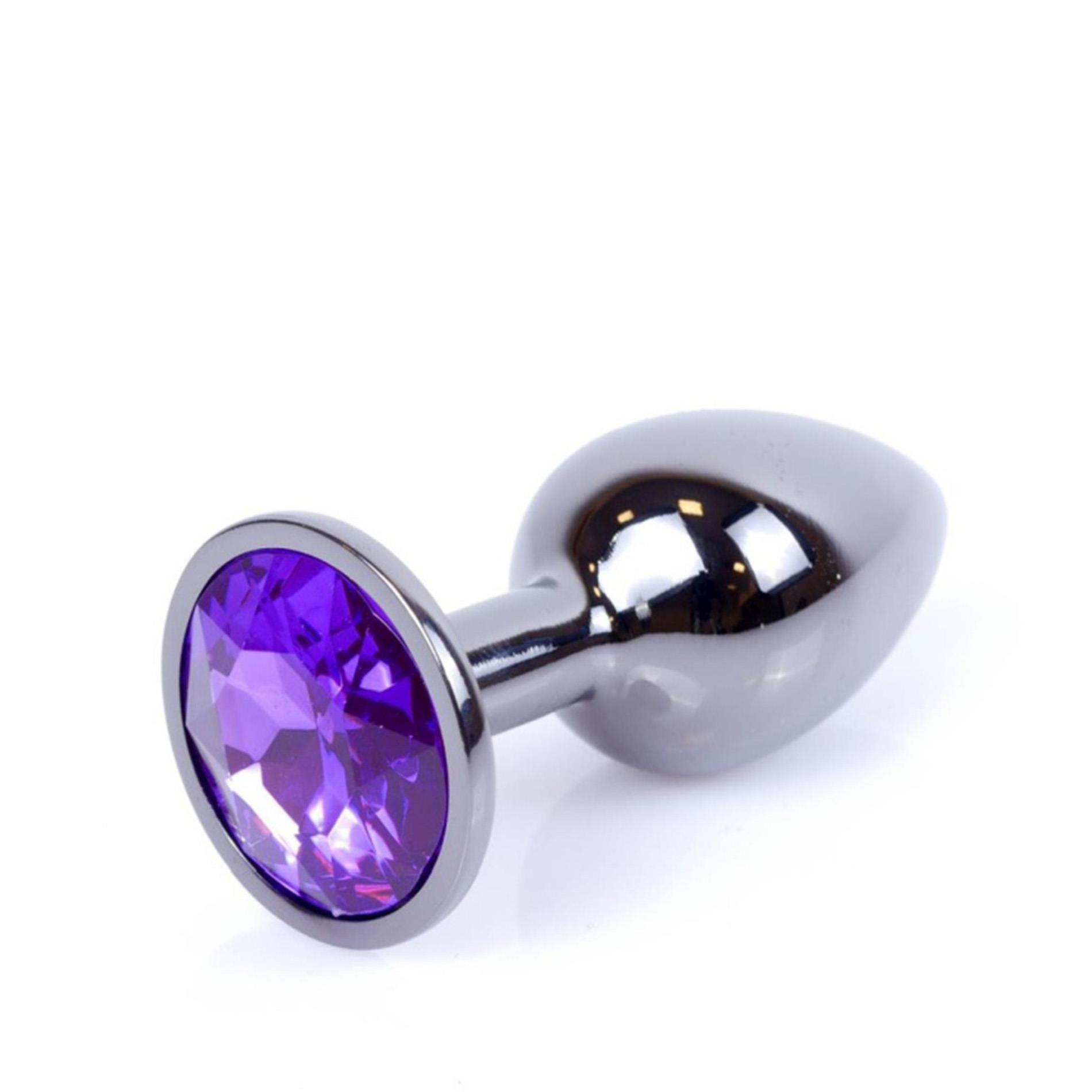Plug-Jewellery Dark Silver Plug- Purple