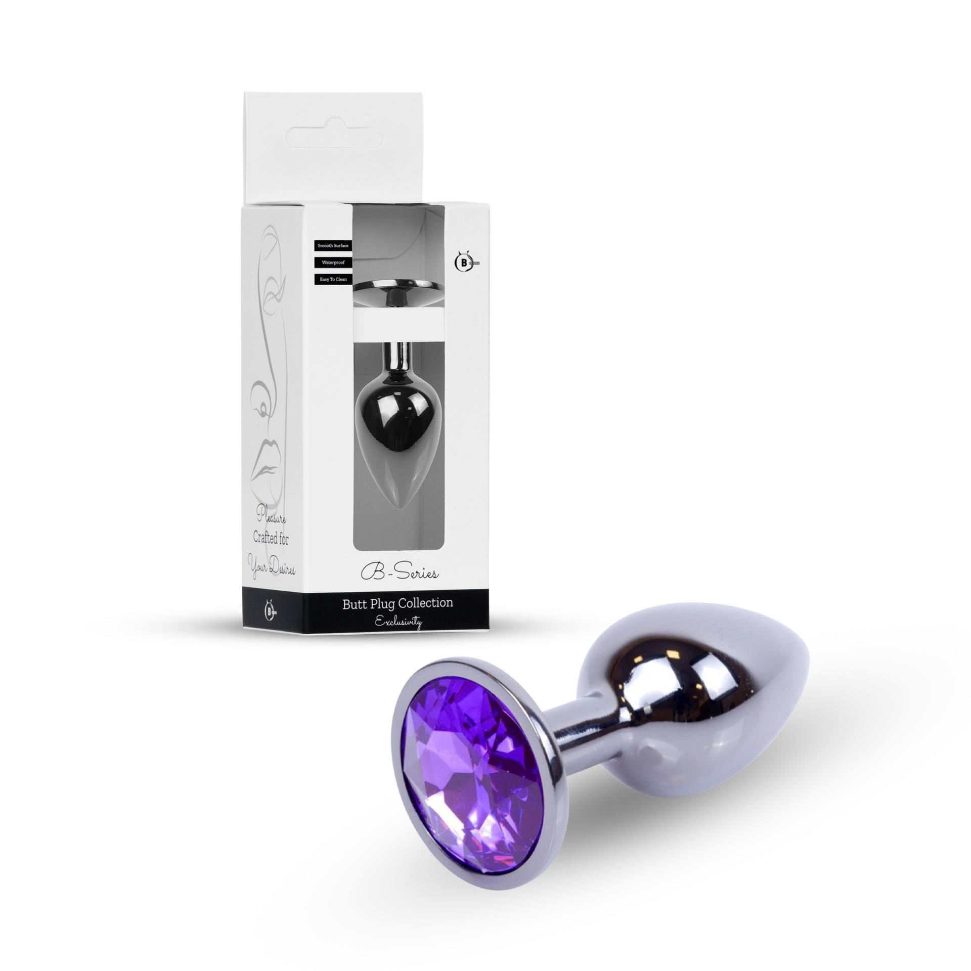 Plug-Jewellery Dark Silver Plug- Purple