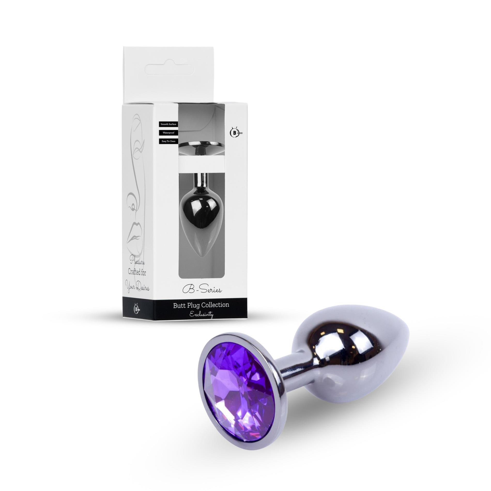 Plug-Jewellery Dark Silver Plug- Purple