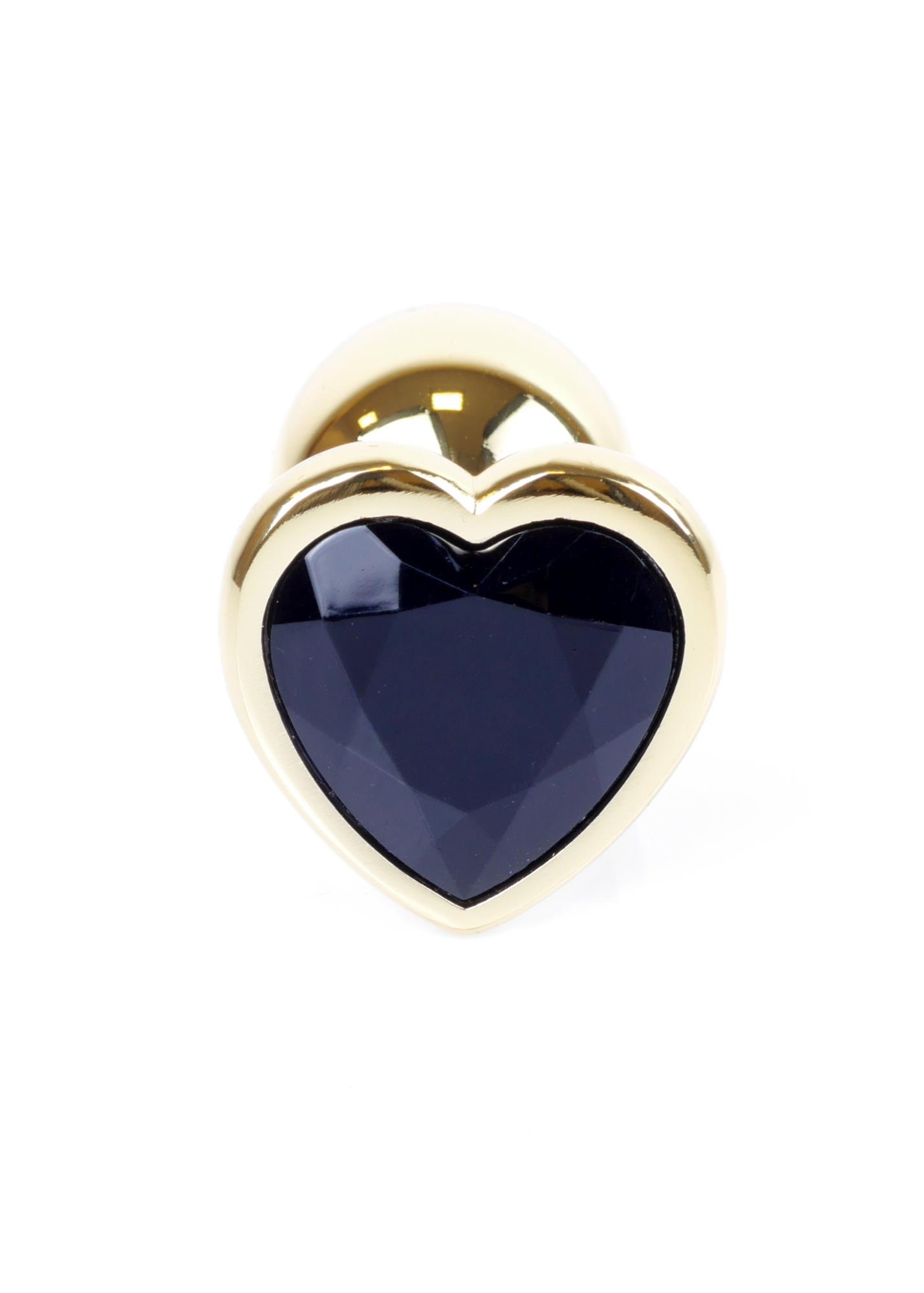 Plug-Jewellery Gold  Heart Plug- Black