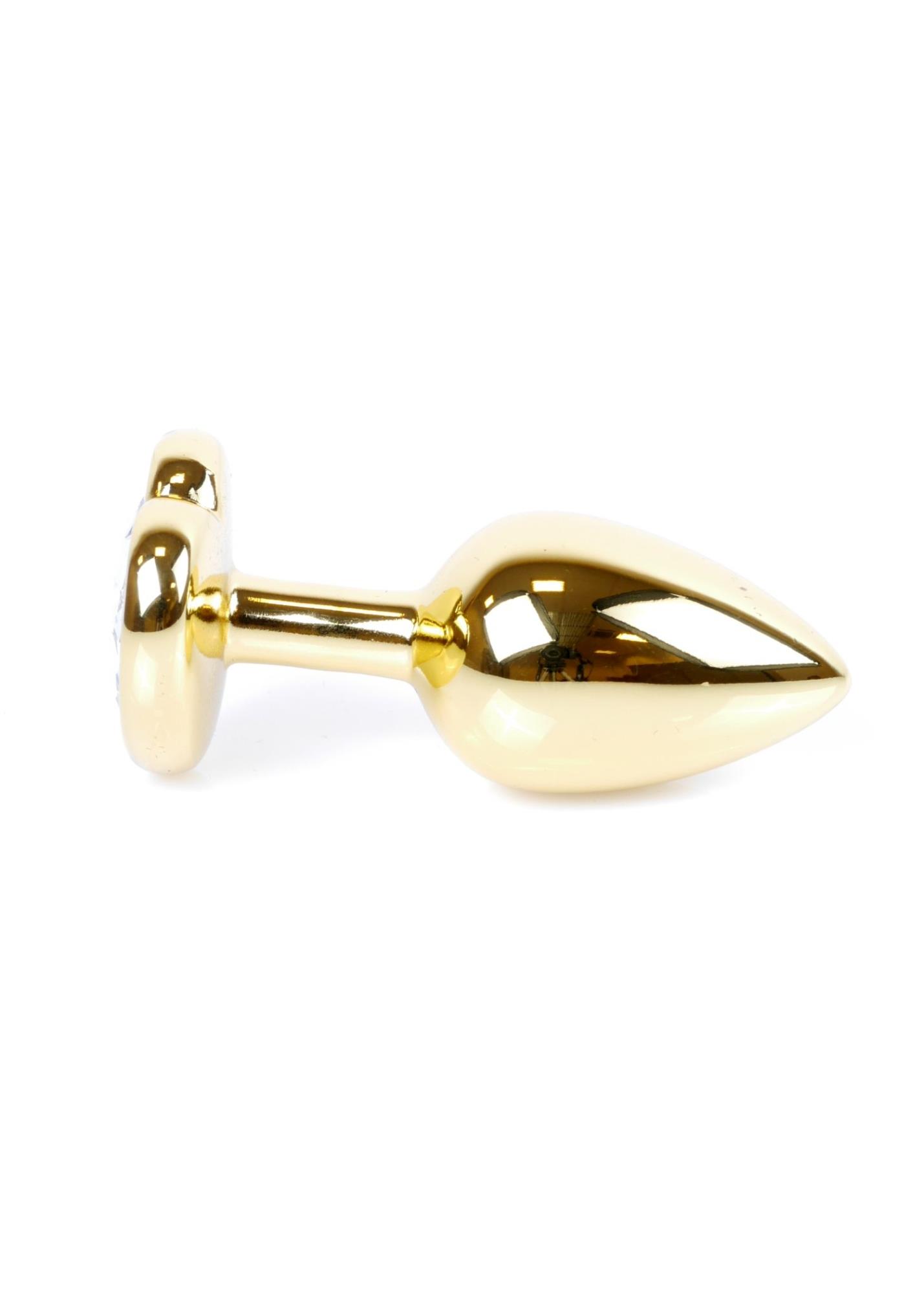 Plug-Jewellery Gold  Heart Plug- Black