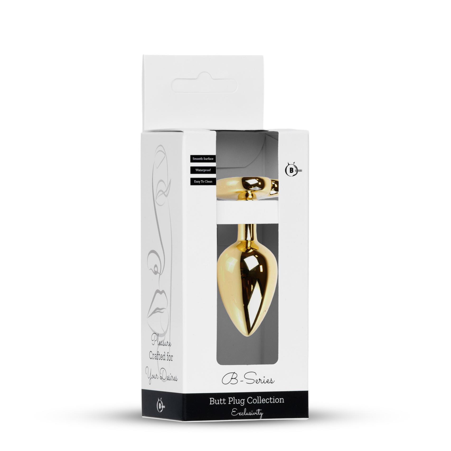 Plug-Jewellery Gold  Heart Plug- Dark Blue