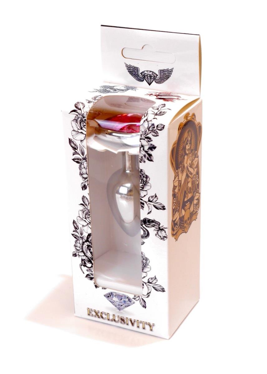 Plug-Jewellery Silver  Heart Plug- Pink