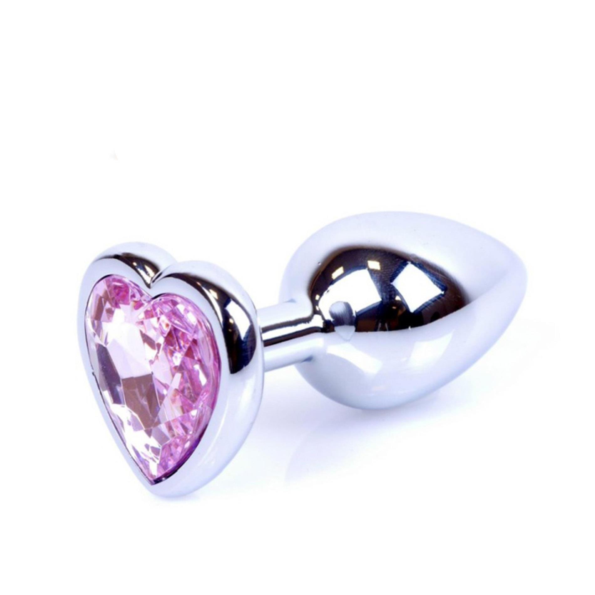 Plug-Jewellery Silver Heart Plug- Rose