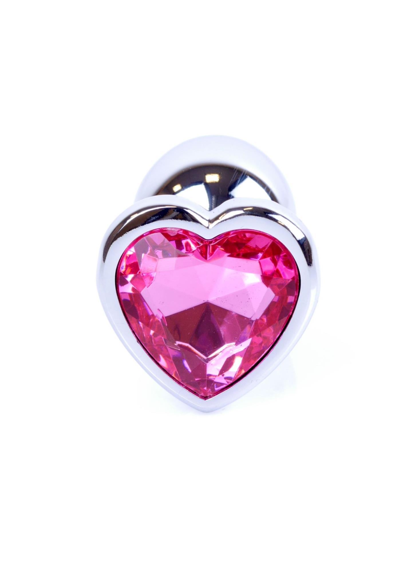 Plug-Jewellery Silver  Heart Plug- Pink