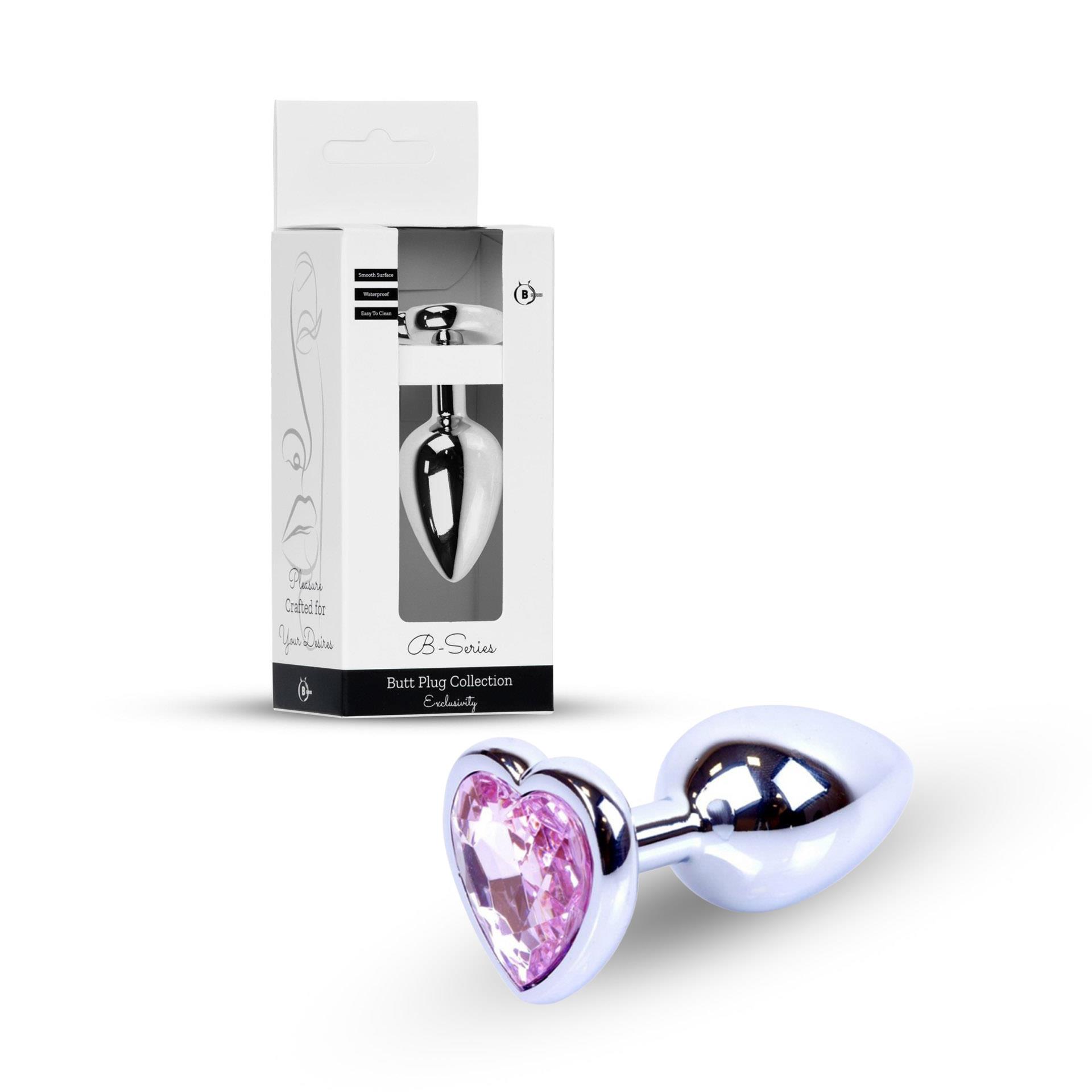 Plug-Jewellery Silver Heart Plug- Rose