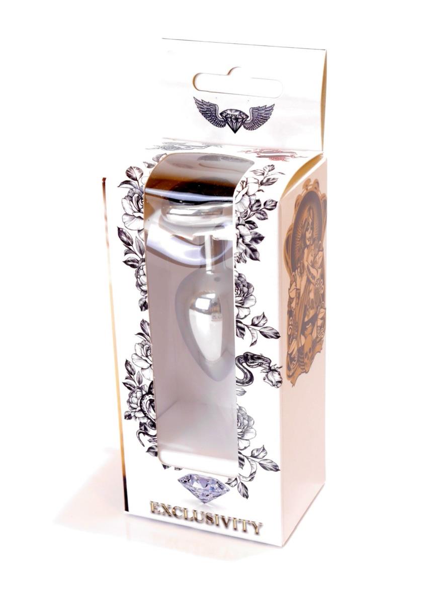 Plug-Jewellery Silver  Heart Plug- Black