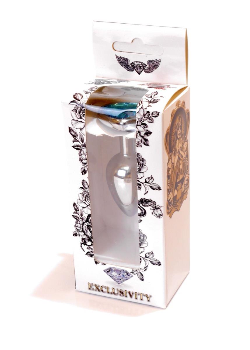 Plug-Jewellery Silver  Heart Plug- Light Blue