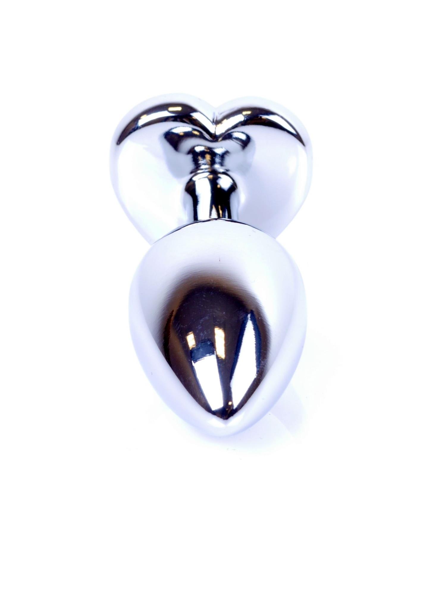 Plug-Jewellery Silver  Heart Plug- Dark Blue