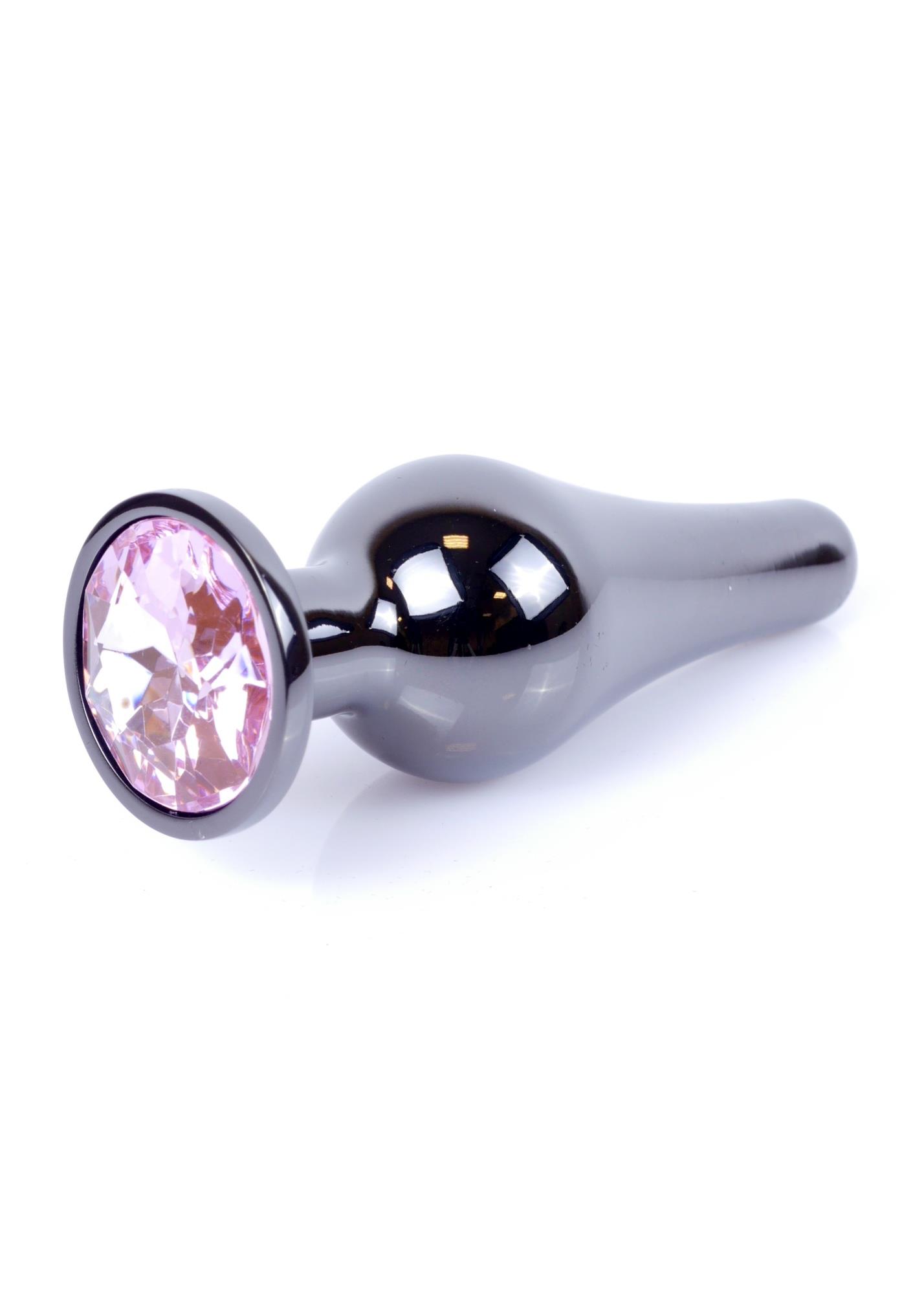 Plug-Jewellery Dark Silver Butt Plug- Rose