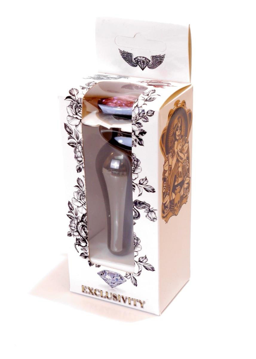 Plug-Jewellery Dark Silver Butt Plug- Rose