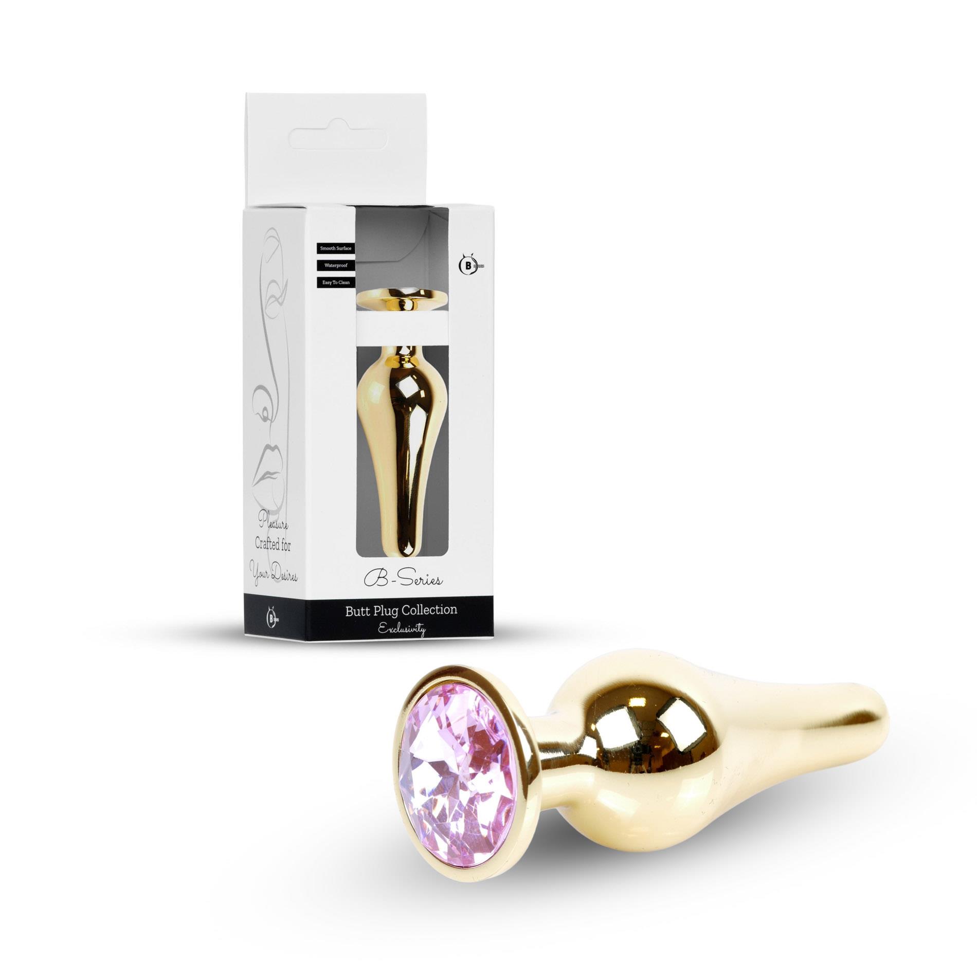 Plug-Jewellery Gold Butt Plug- Rose