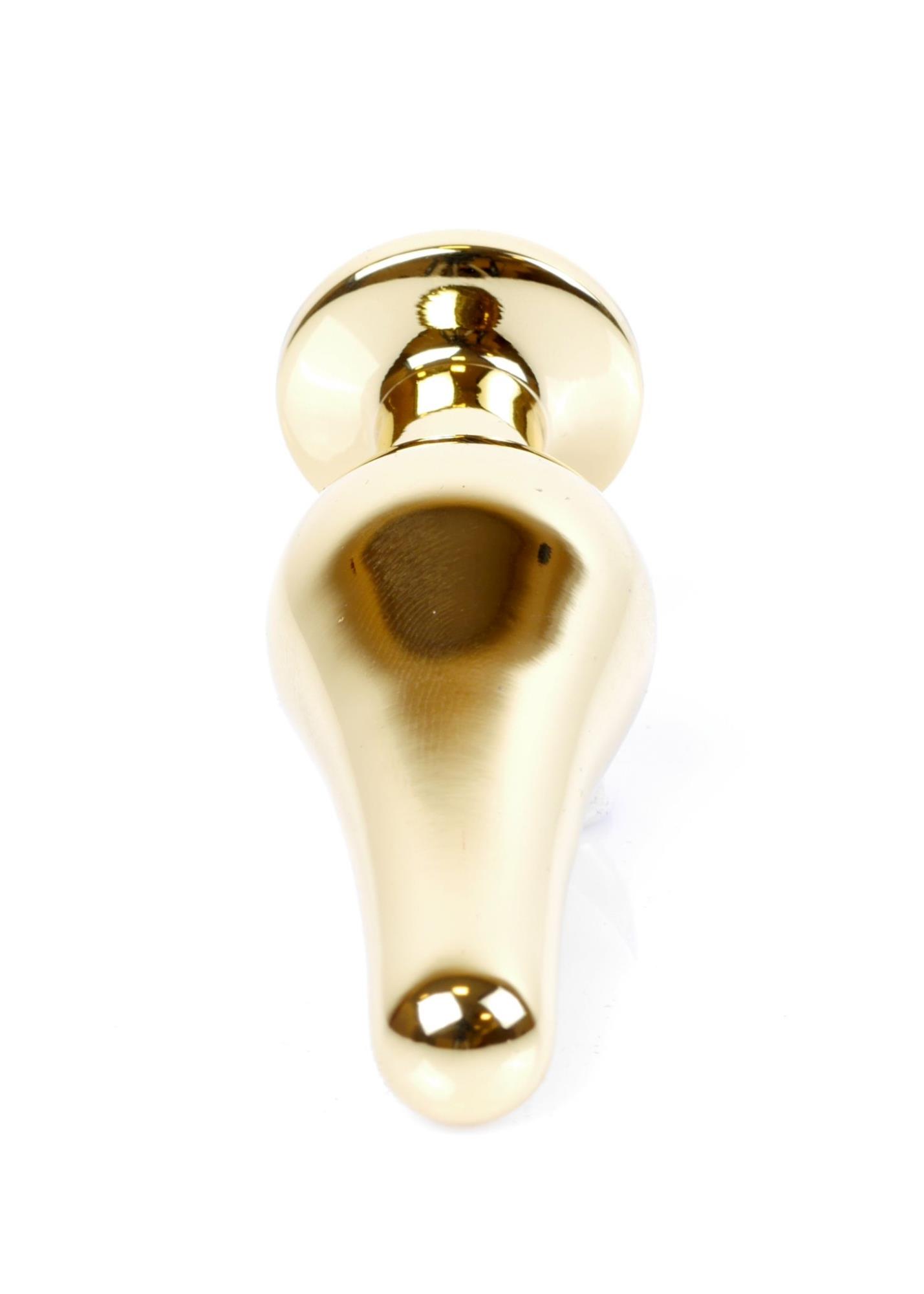 Plug-Jewellery Gold Butt Plug- Dark Blue