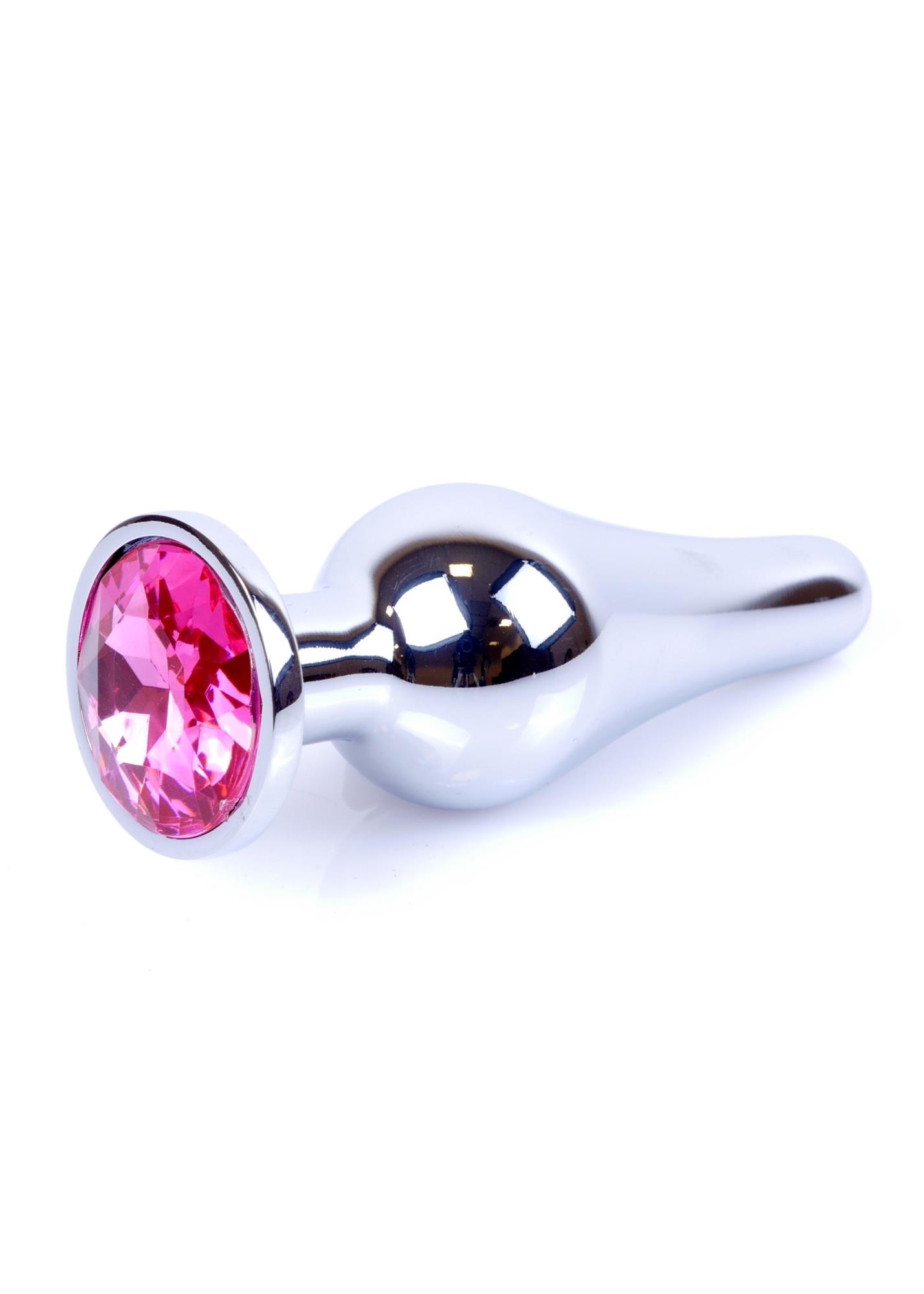 Plug-Jewellery Silver Butt Plug- Pink
