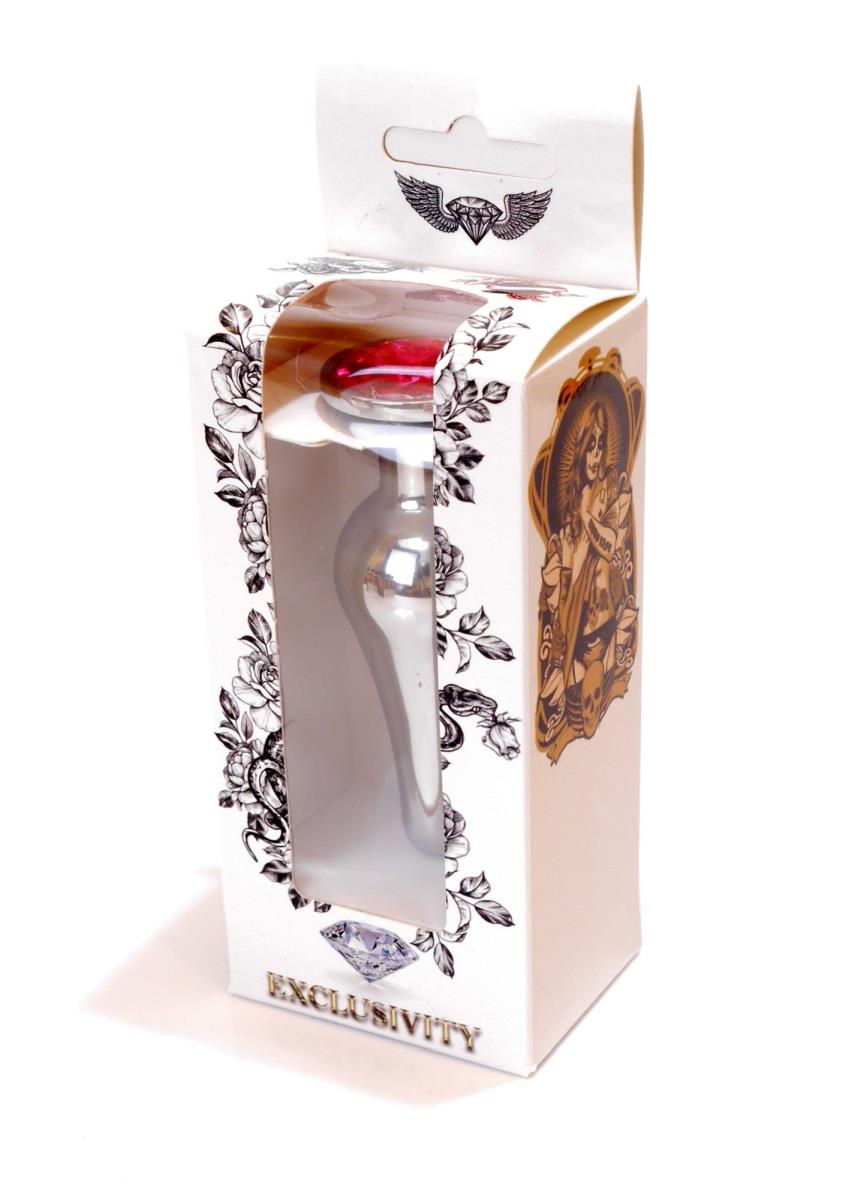 Plug-Jewellery Silver Butt Plug- Pink