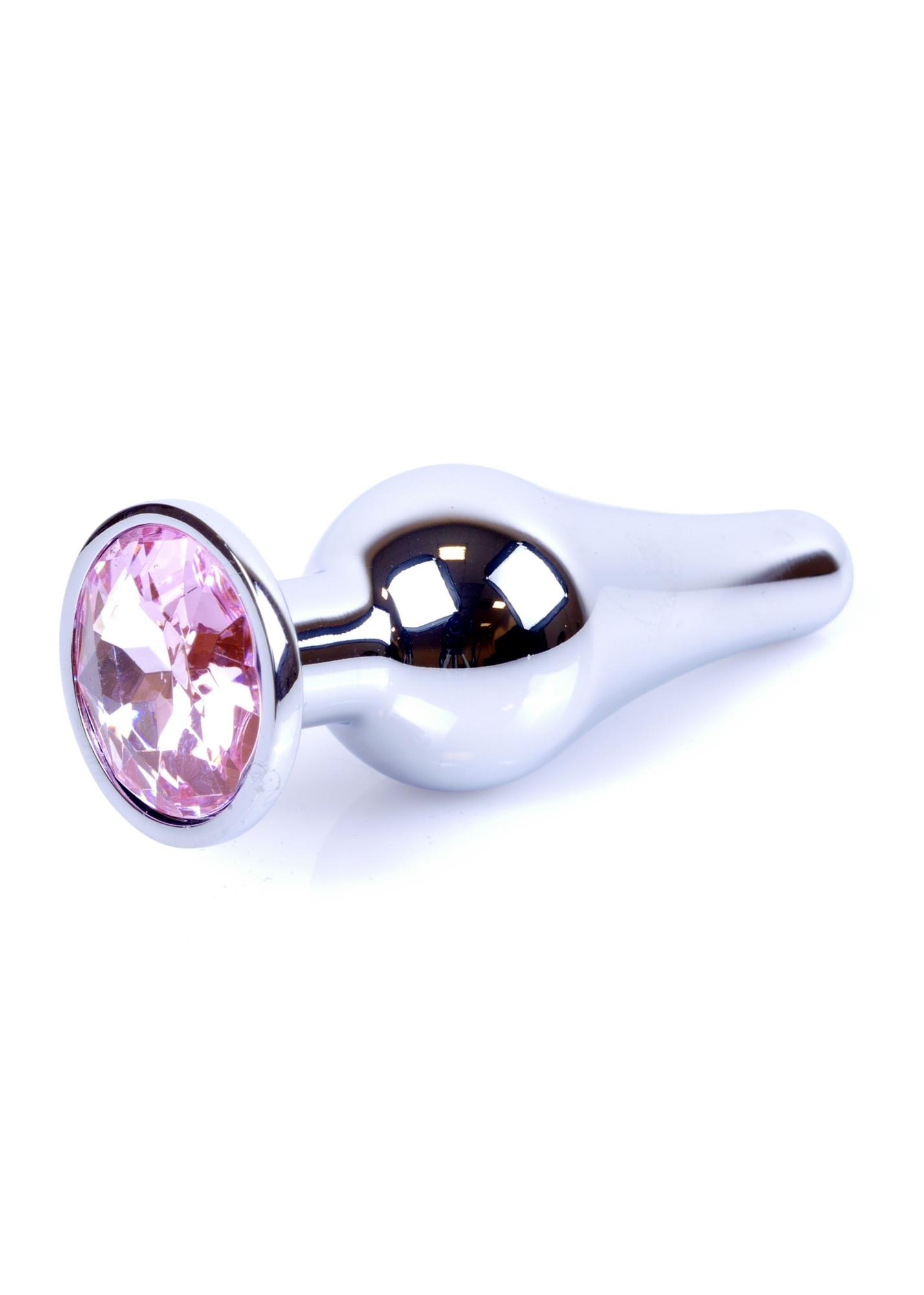 Plug-Jewellery Silver Butt Plug- Rose