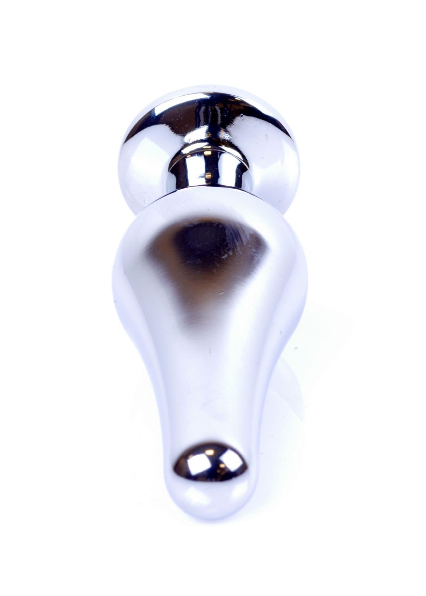 Plug-Jewellery Silver Butt Plug- Black