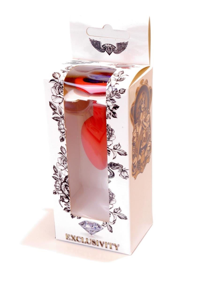 Plug-Jewellery Red Silicon Plug Small- Blue Diamond