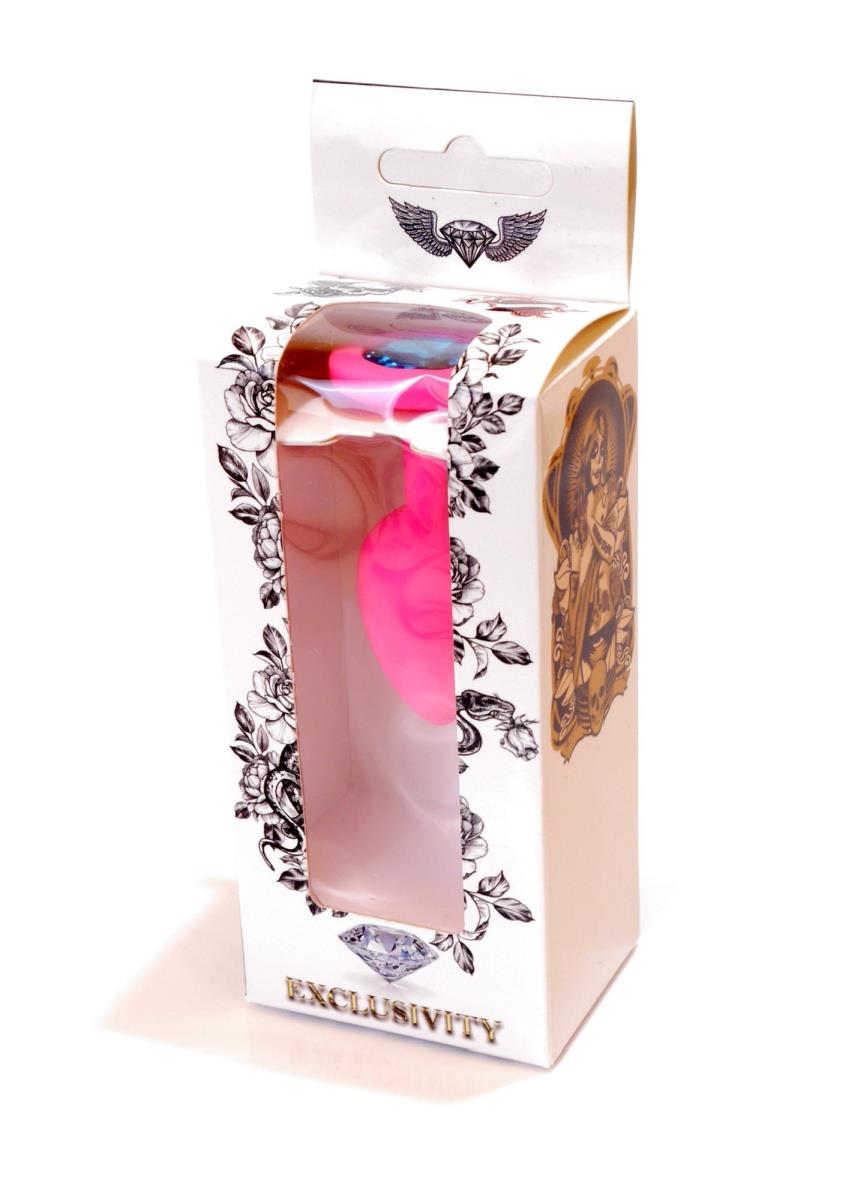 Plug-Jewellery Pink Silicon Plug Small- Light Blue Diamond