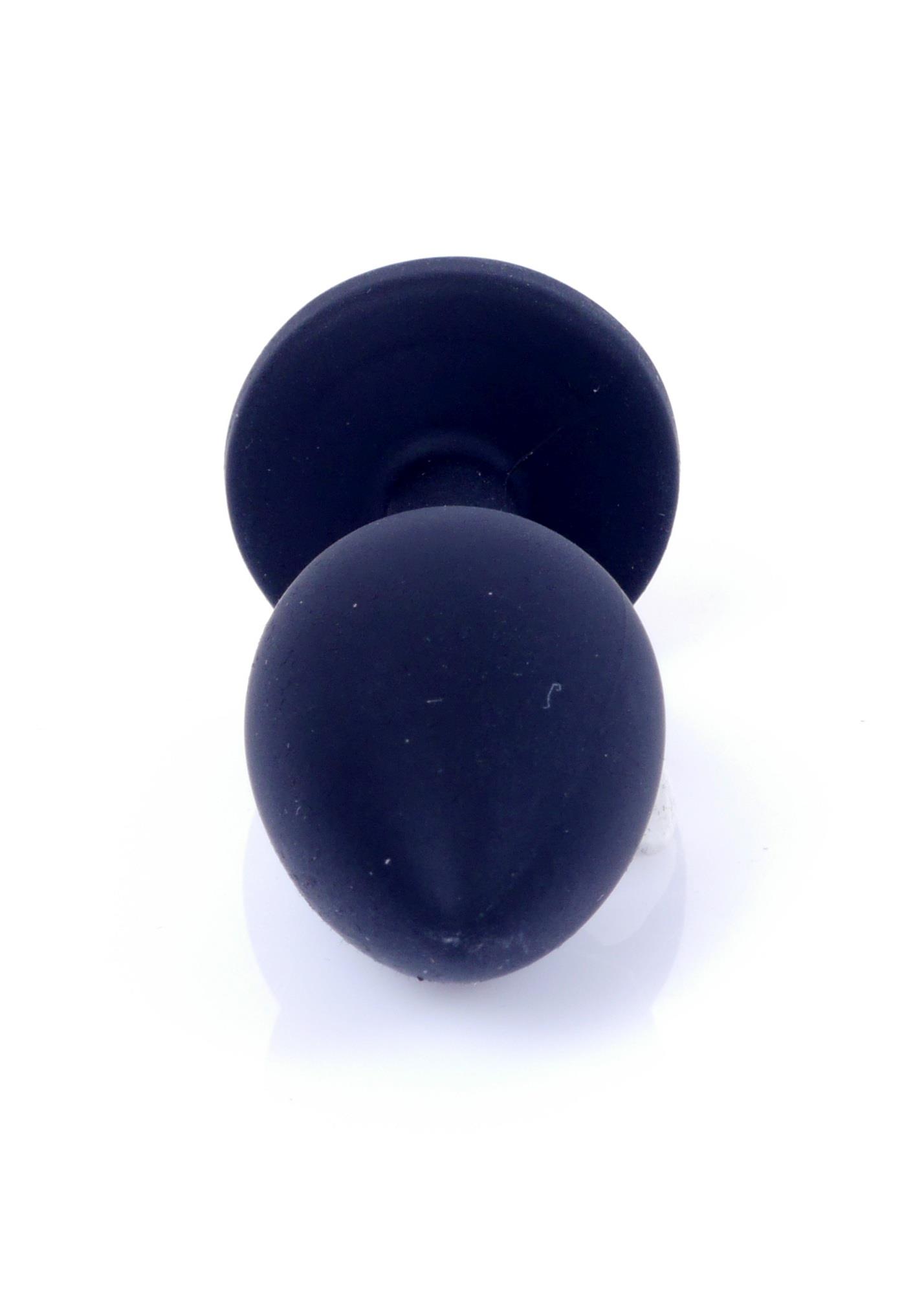 Plug-Jewellery Black Silicon Plug Small- Pink Diamond